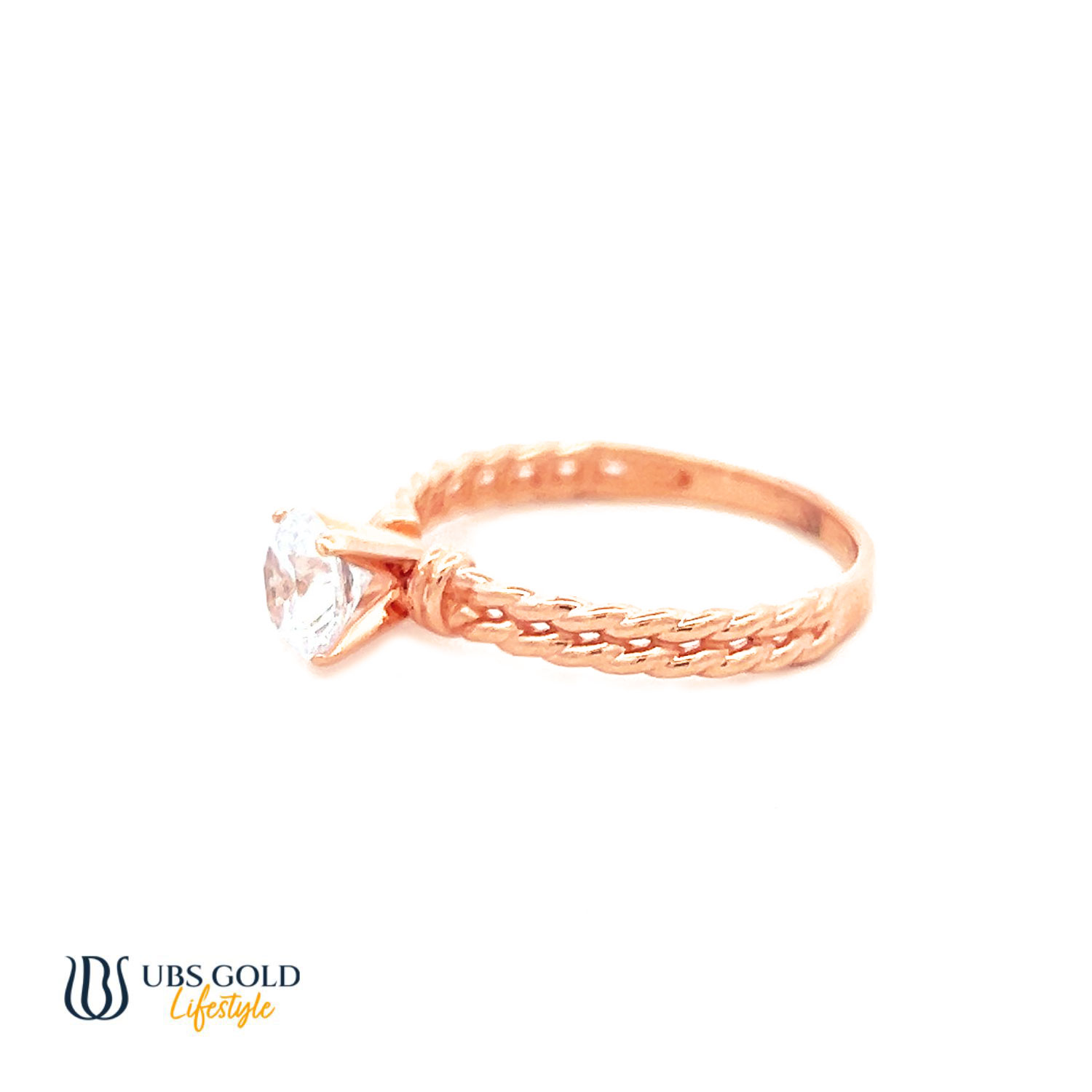 UBS Gold Cincin Emas Solitaire - Cc16280 - 17K