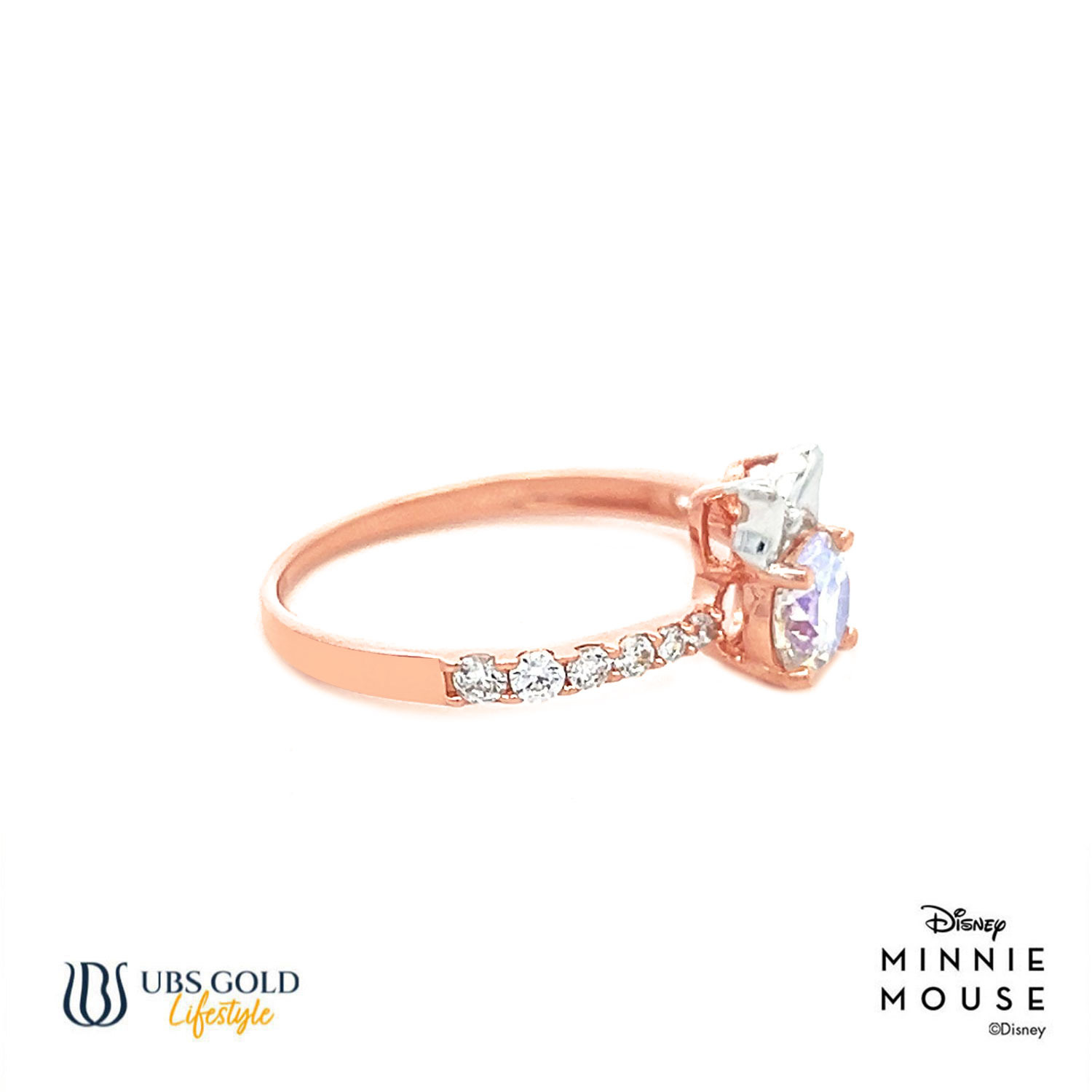 UBS Gold Cincin Emas Disney Aurora Minnie Mouse - CCY0066G - 17K