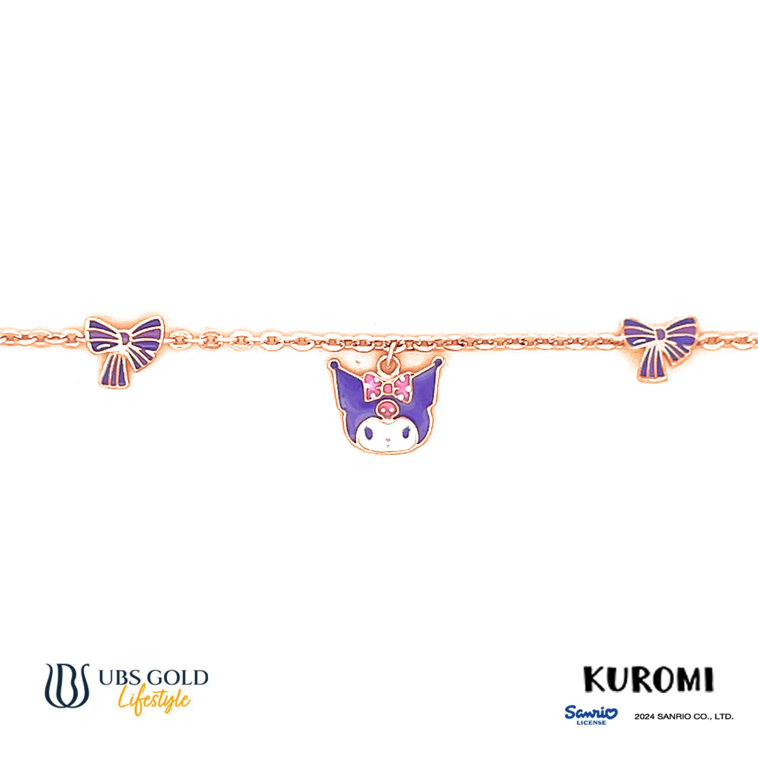 UBS Gold Gelang Emas Anak Sanrio Kuromi - Hgz0077 - 17K