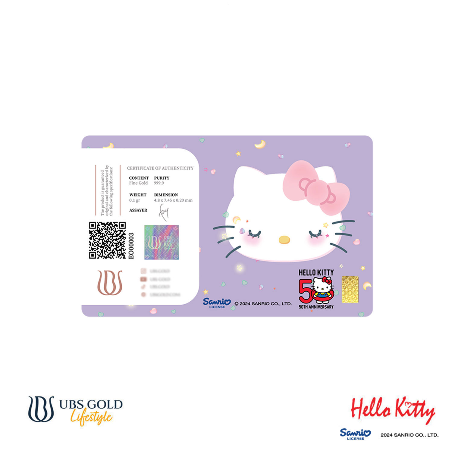 UBS Gold Logam Mulia Sanrio Hello Kitty 0.1 Gr