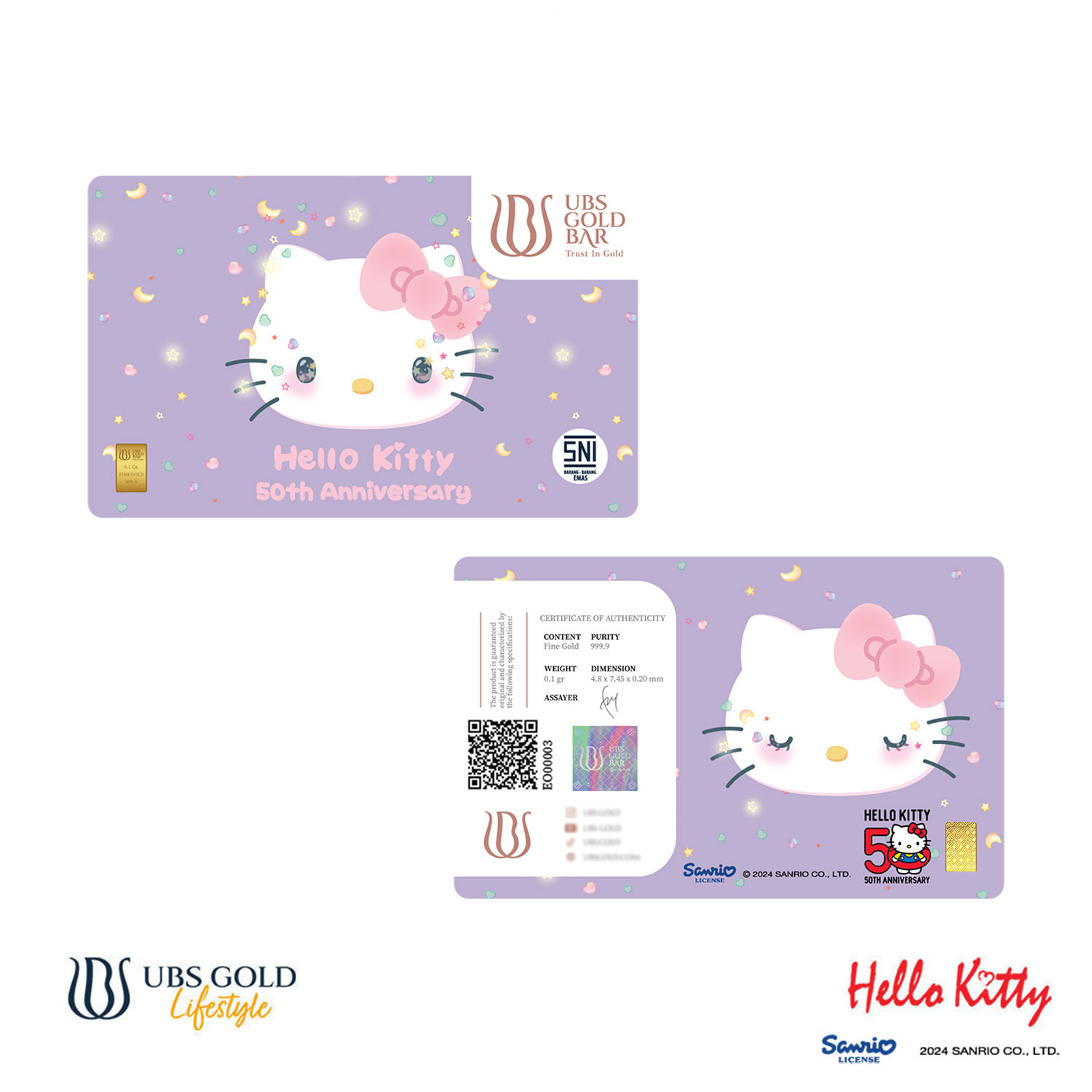 UBS Gold Logam Mulia Sanrio Hello Kitty 0.1 Gr