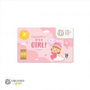 UBS Gold Logam Mulia New Born Baby Girl 1 Gr