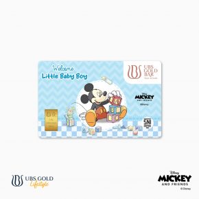 UBS Gold Logam Mulia Disney Mickey New Born Baby Boy 1 Gr