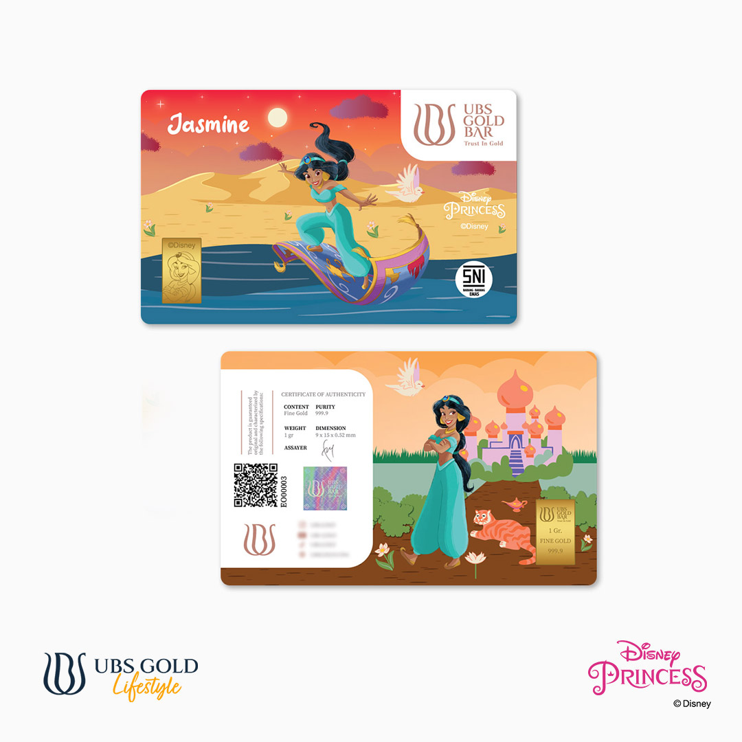 UBS Gold Logam Mulia Disney Princess Jasmine 1 Gr