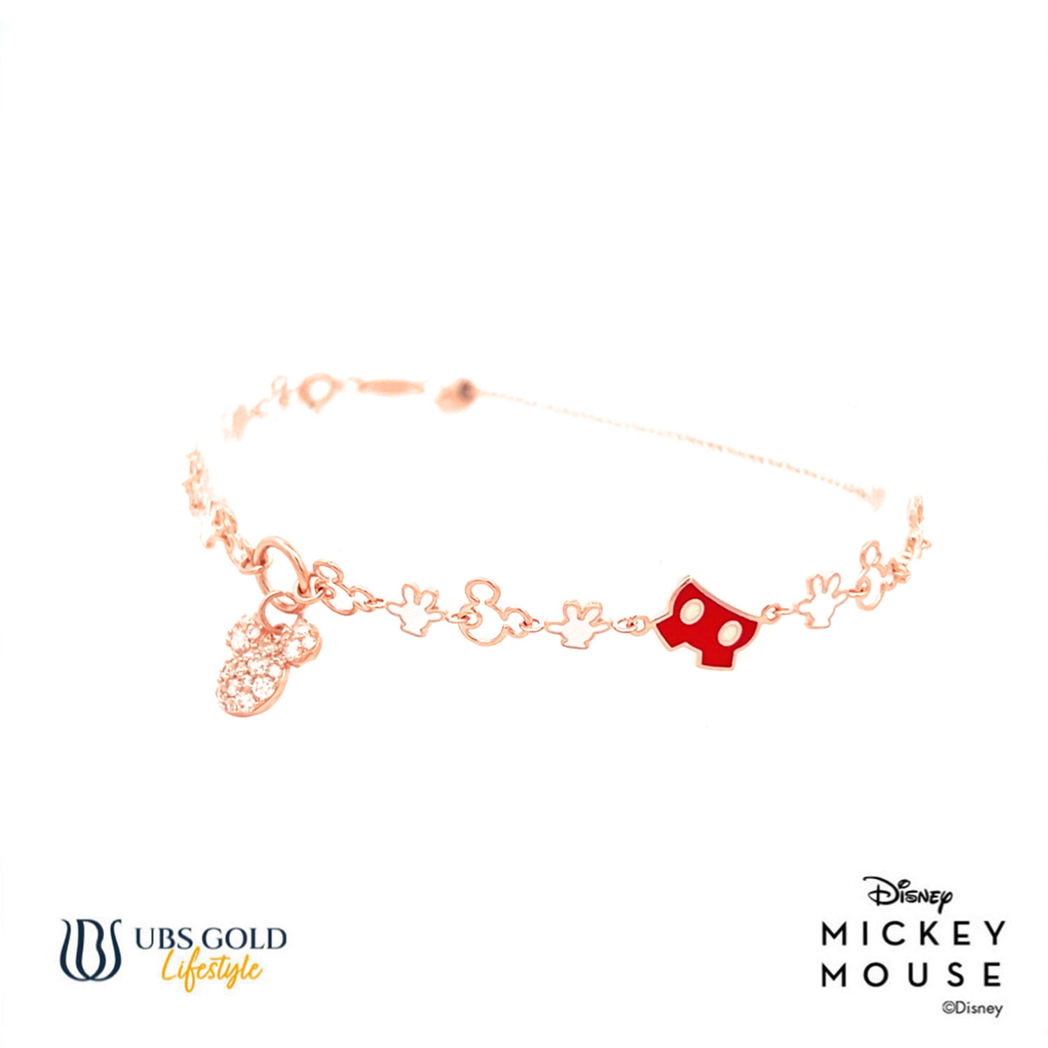 UBS Gold Gelang Emas Disney Mickey Mouse - Kgy0124 - 17K