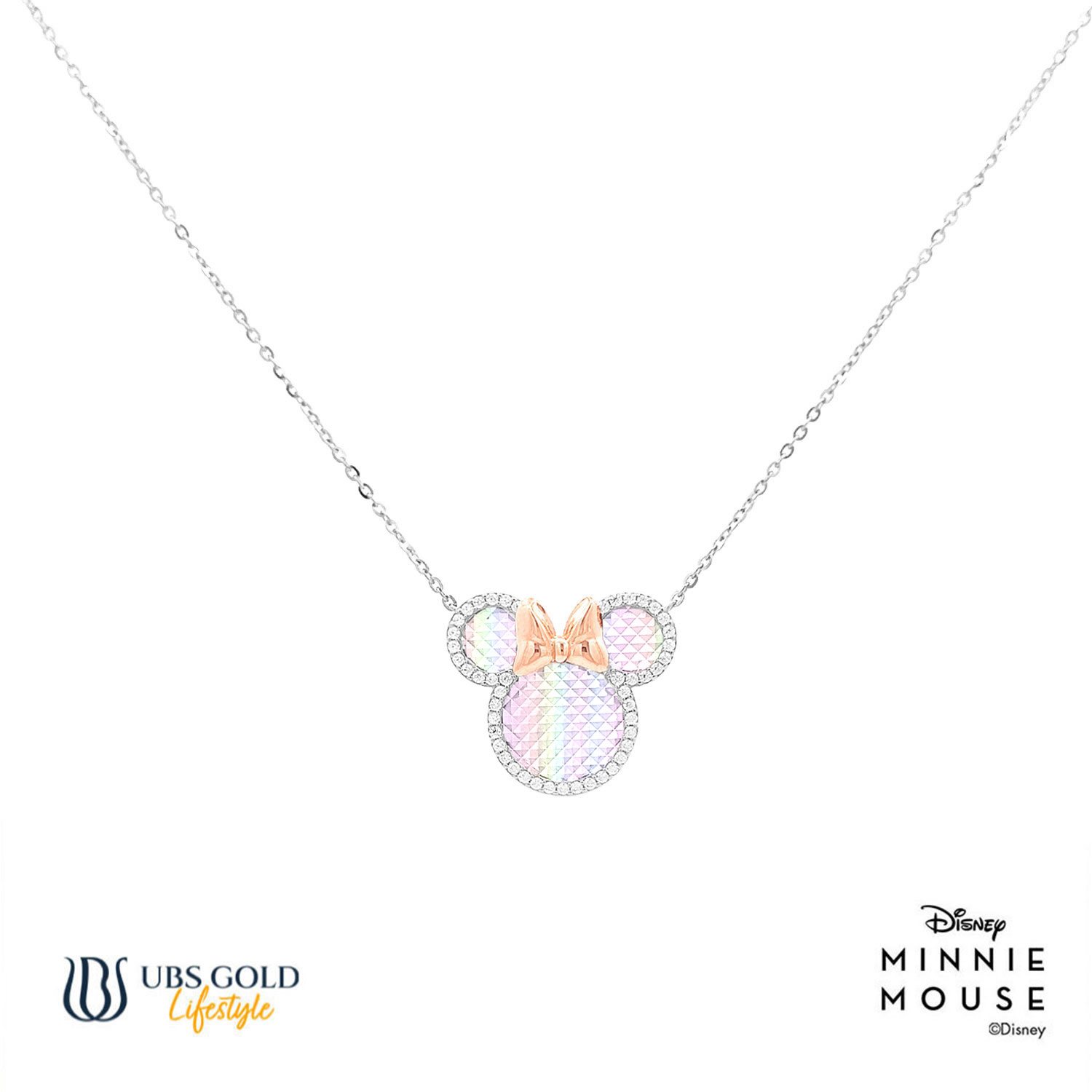 UBS Gold Kalung Emas Disney Minnie Mouse Rainbow - Kky0490 - 17K