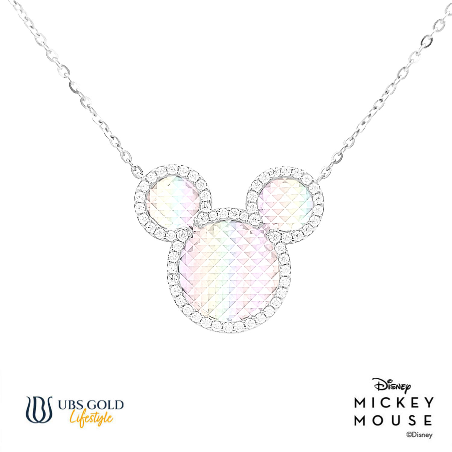 UBS Gold Kalung Emas Disney Mickey Mouse Rainbow - Kky0491 - 17K