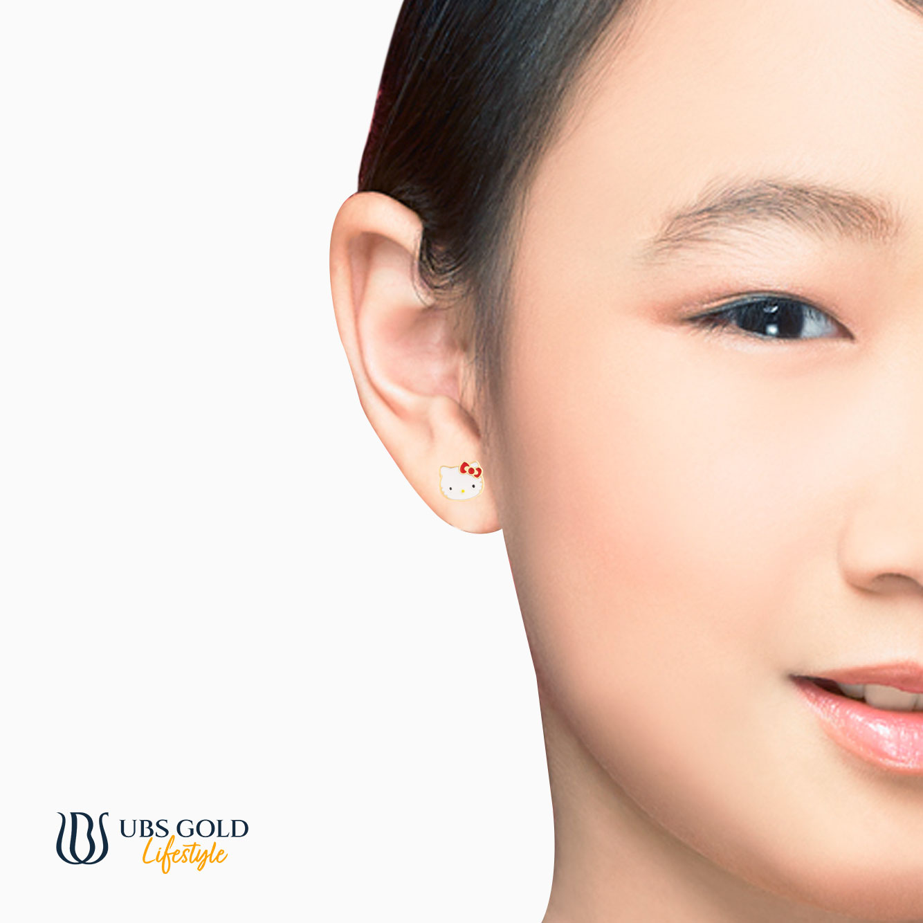 UBS Gold Anting Emas Anak Sanrio Hello Kitty - Awz0001KB - 8K