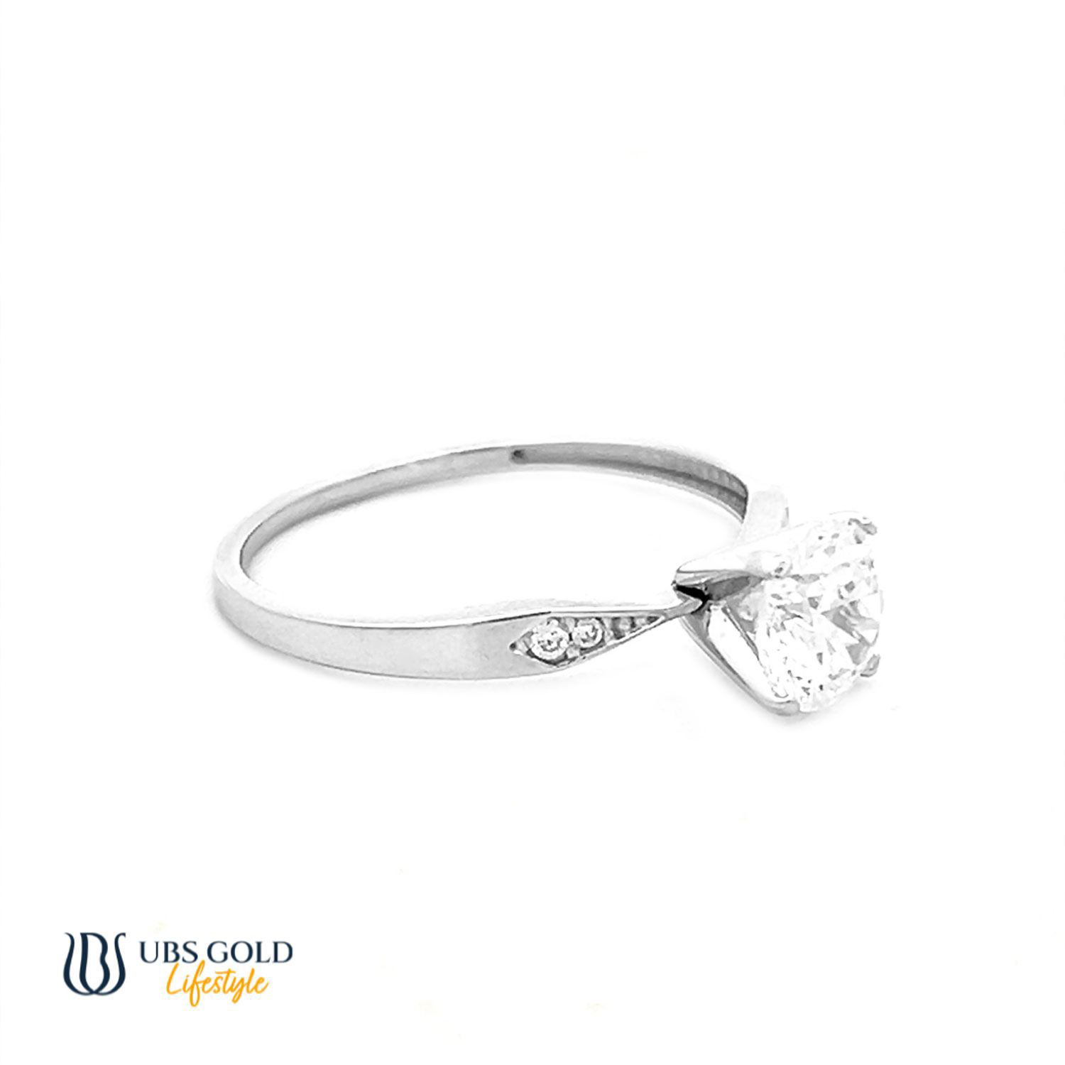 UBS Gold Cincin Emas Solitaire - Cc16909 - 17K