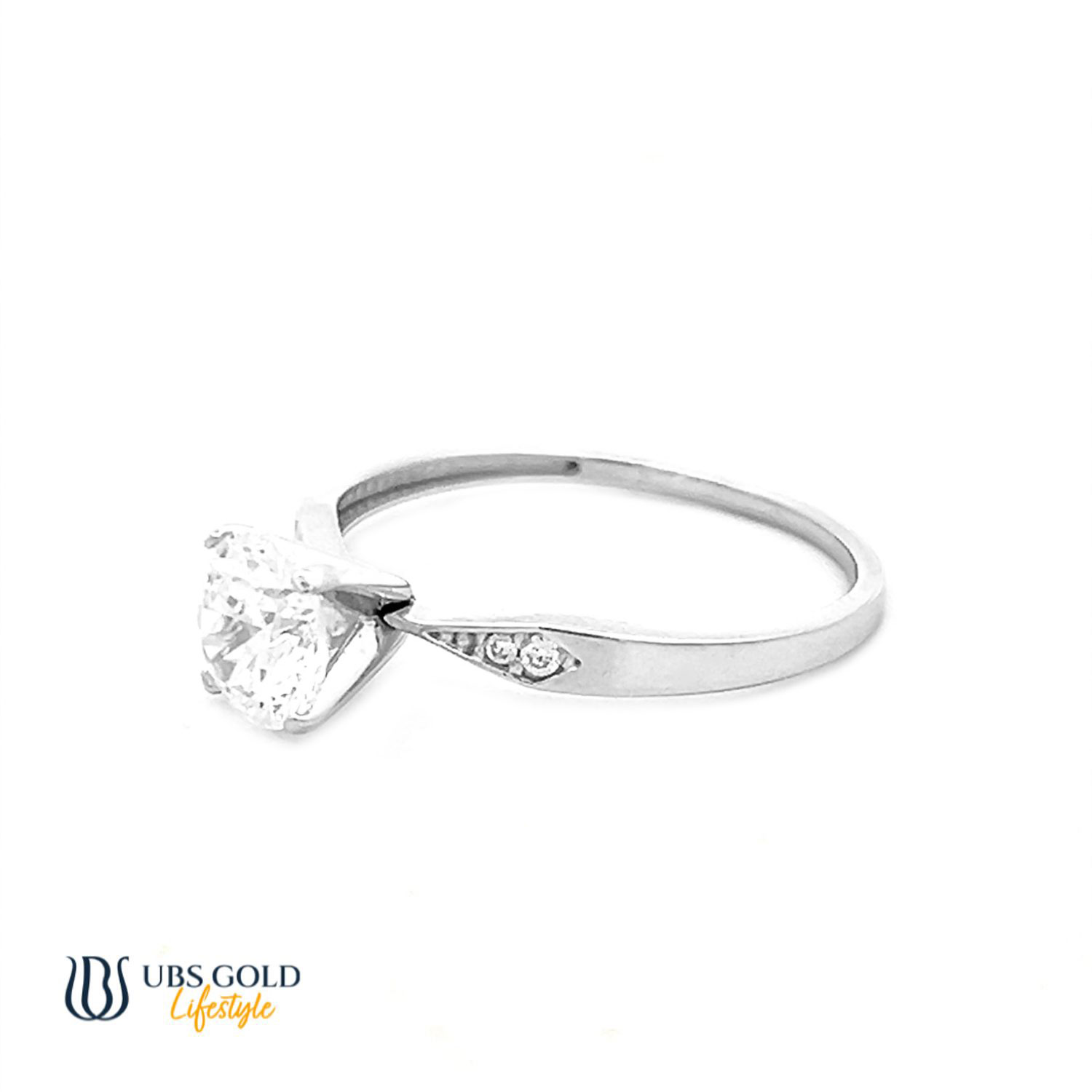 UBS Gold Cincin Emas Solitaire - Cc16909 - 17K