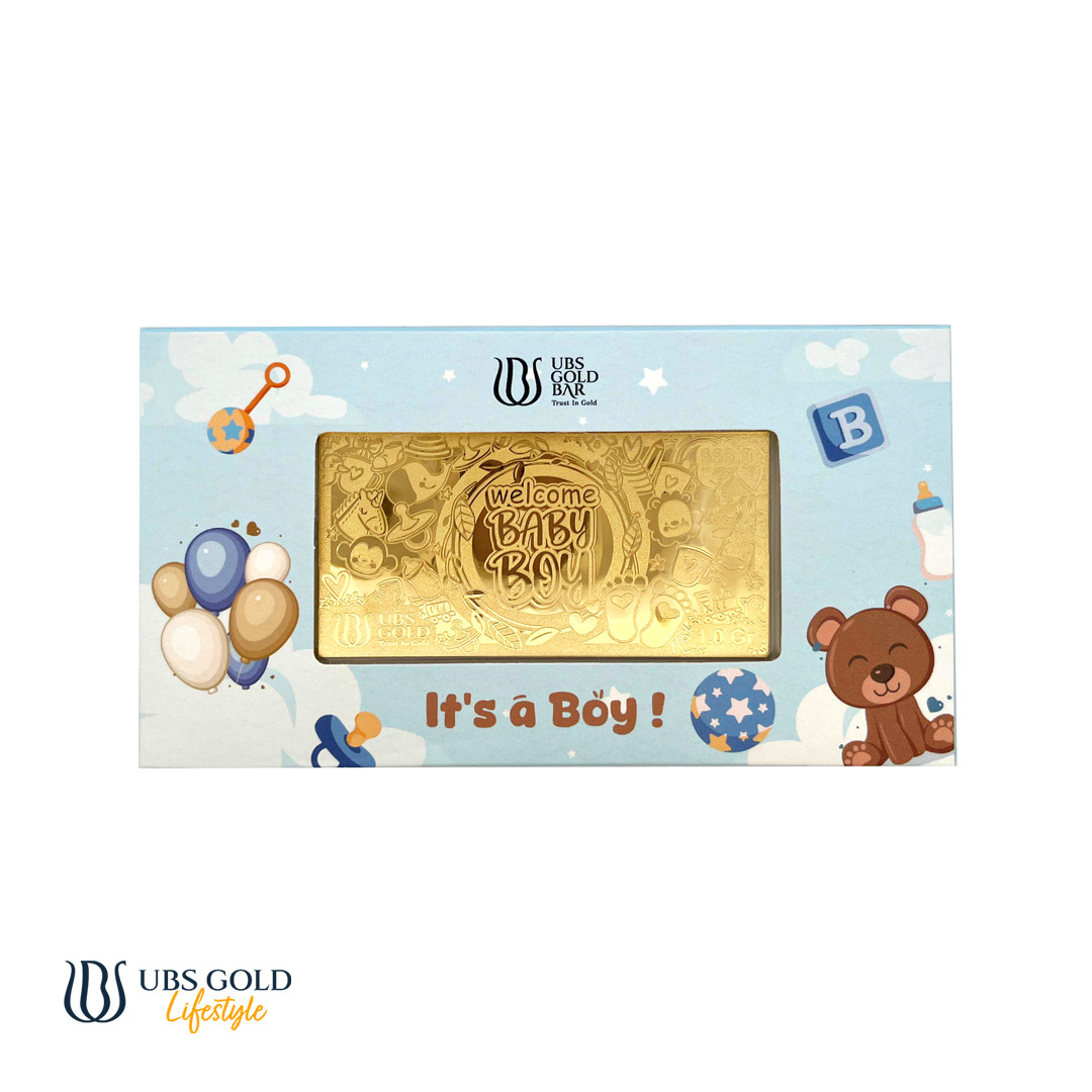 UBS Gold Angpao New Born Baby Boy 1 Gr