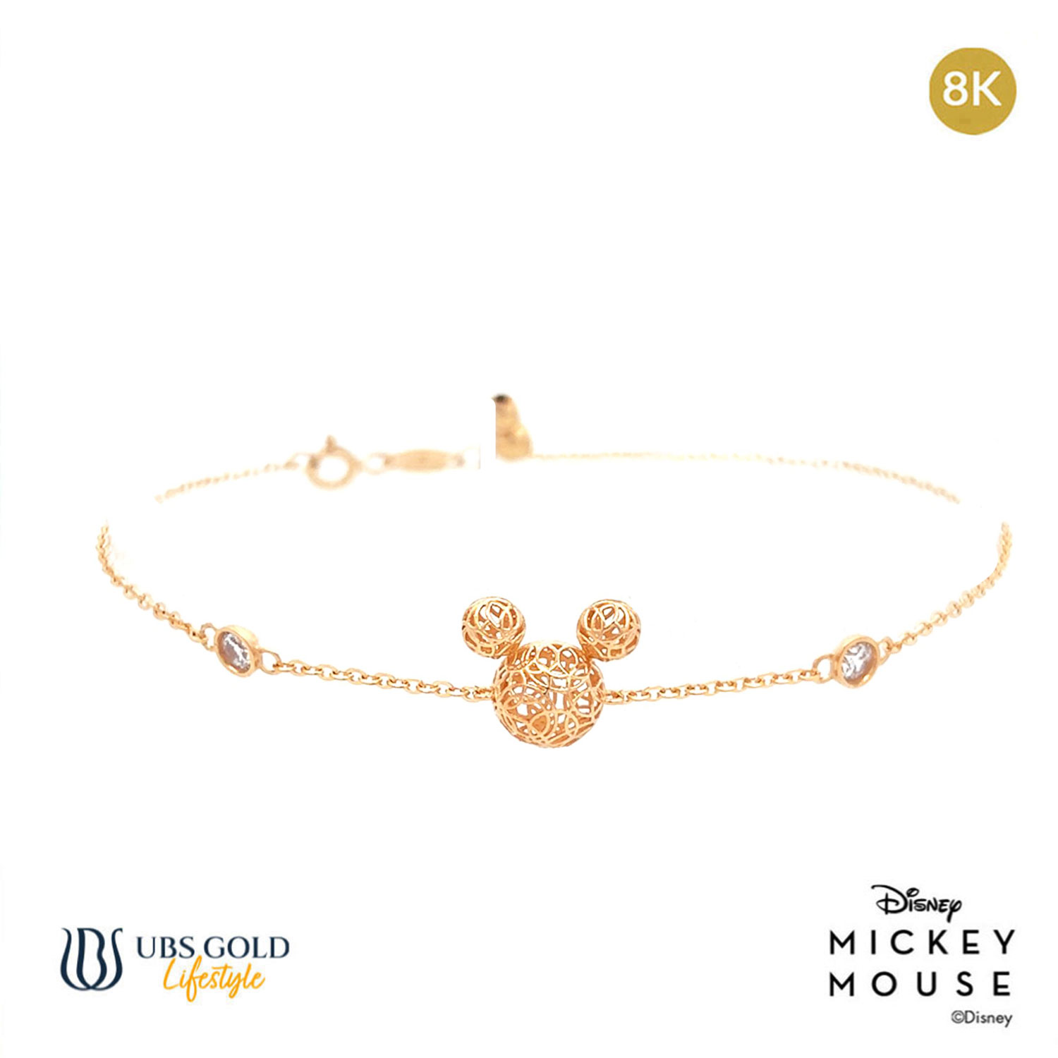 UBS Gold Gelang Emas Disney Mickey Mouse - Kgy0103K - 8K