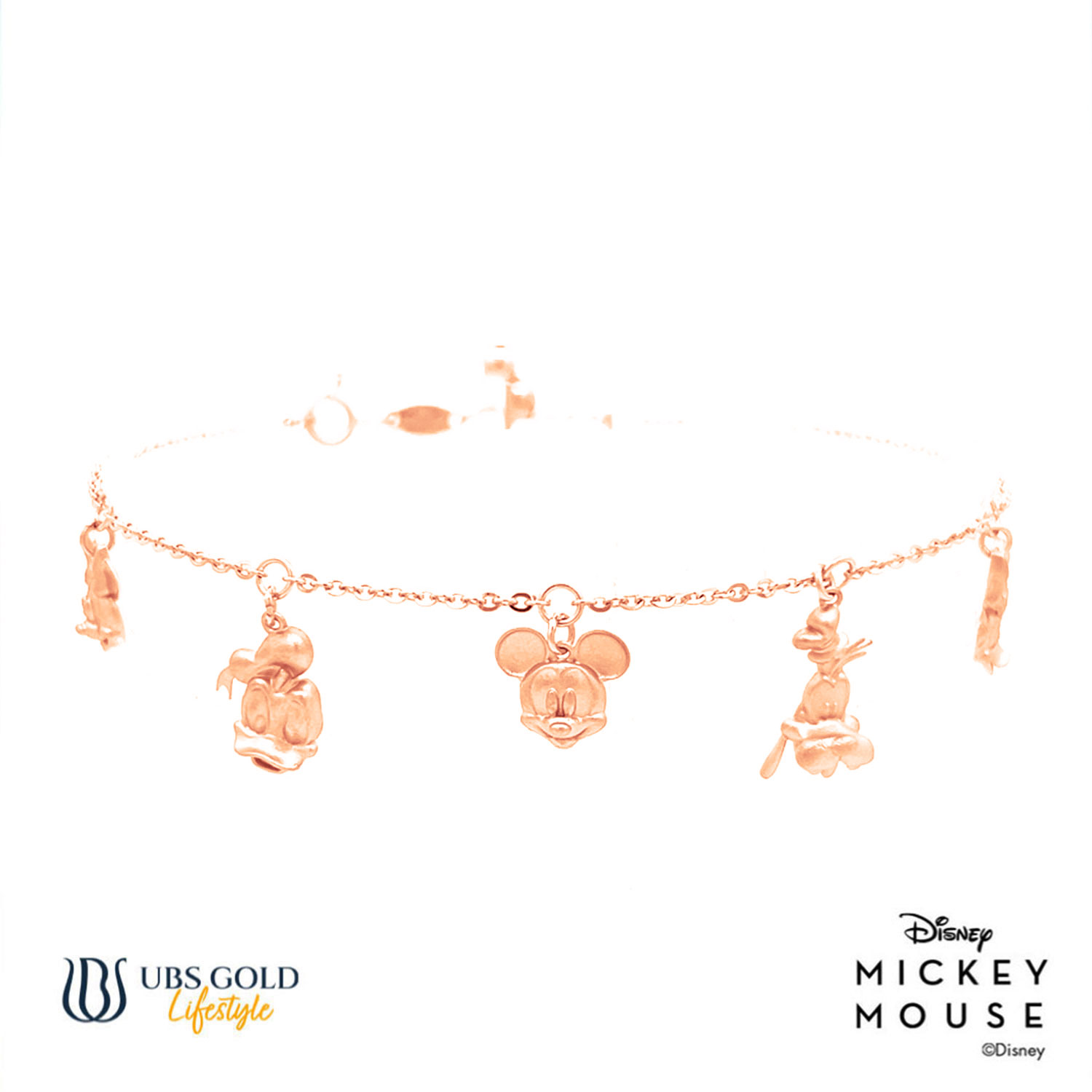 UBS Gold Gelang Emas Disney Mickey and Friends - Kgy0128 - 17K