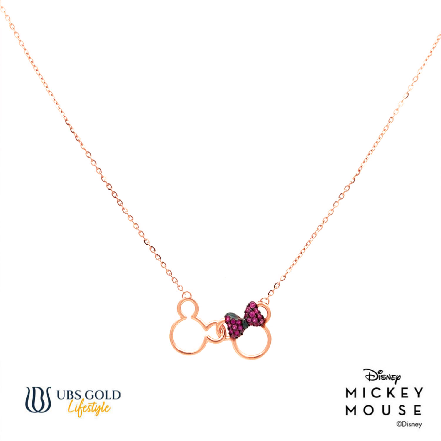 UBS Gold Kalung Emas Disney Mickey Minnie Mouse - Kky0500 - 17K