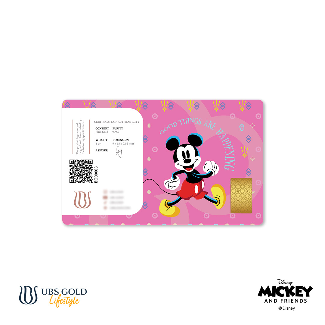 UBS Gold Logam Mulia Disney Mickey Mouse Wonder Fu 1 Gr