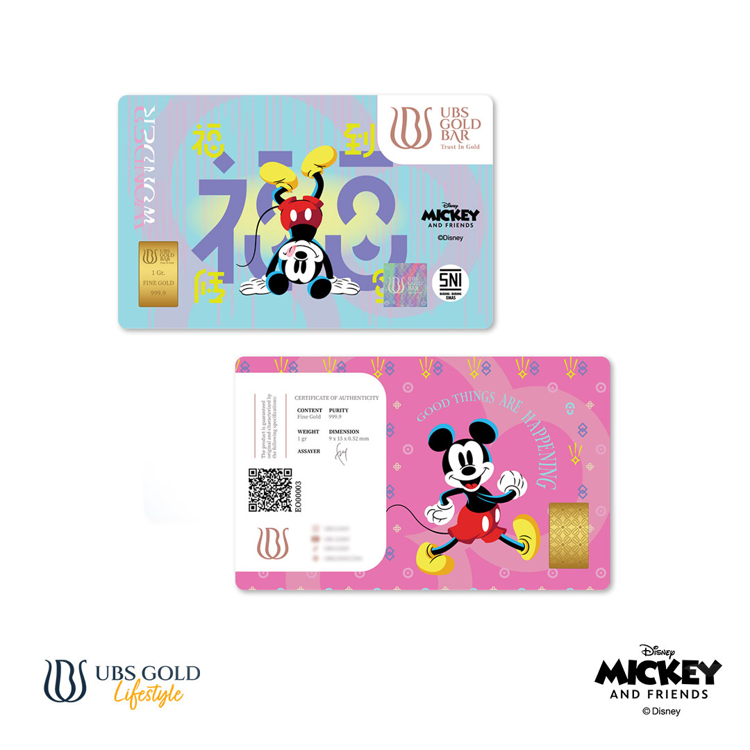 UBS Gold Logam Mulia Disney Mickey Mouse Wonder Fu 1 Gr