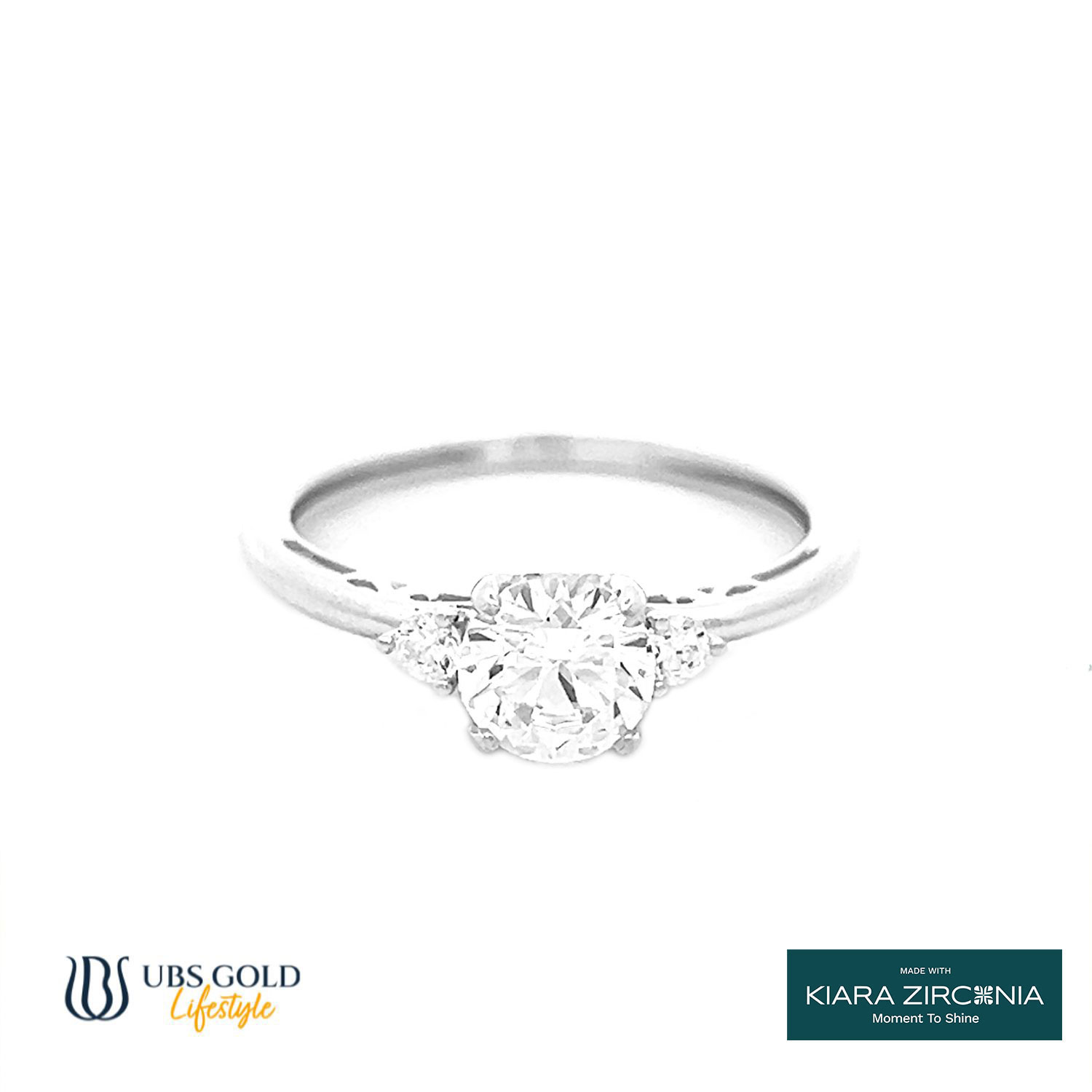 UBS Gold Cincin Emas Solitaire - Cc17036 - 17K