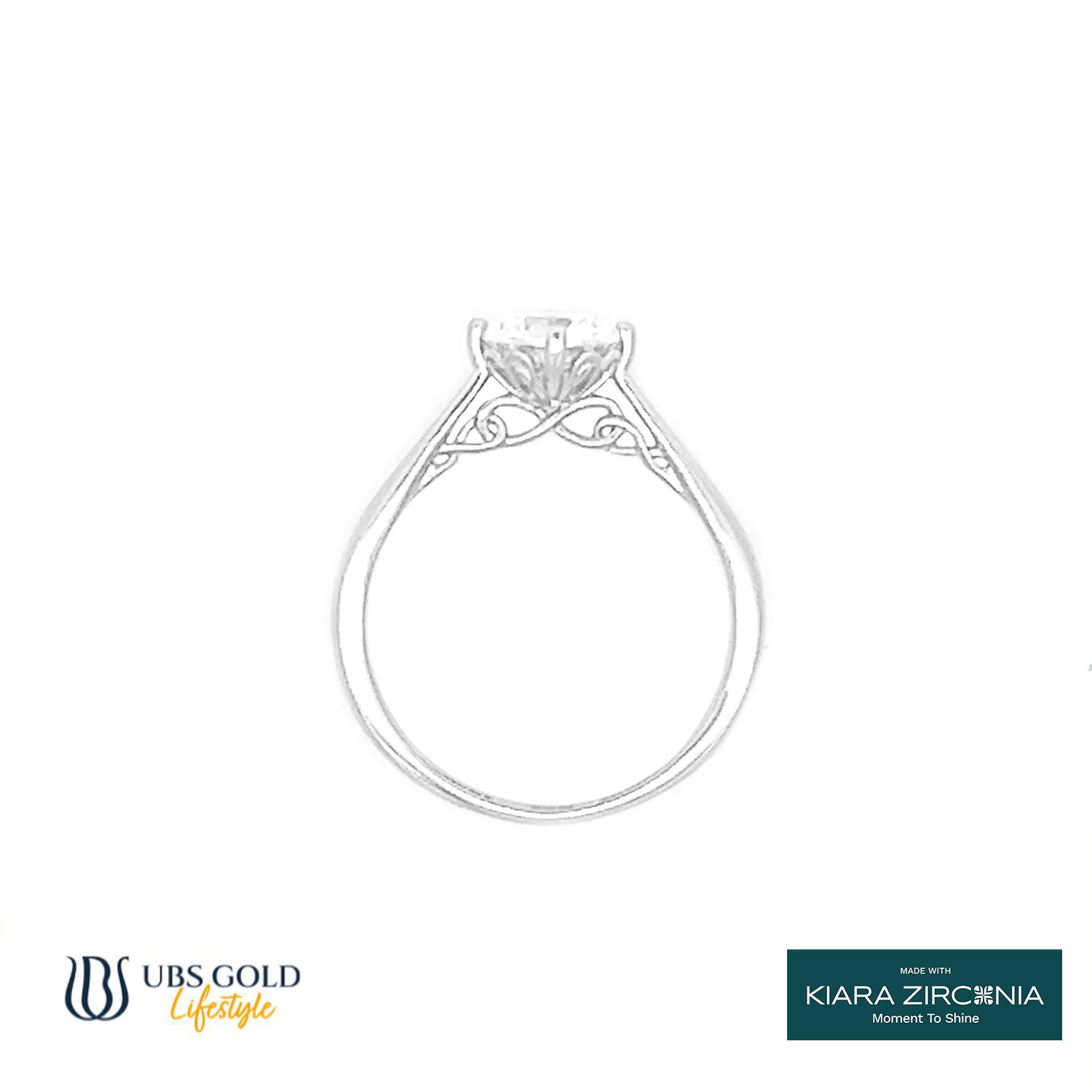 UBS Gold Cincin Emas Solitaire - Cc17050 - 17K