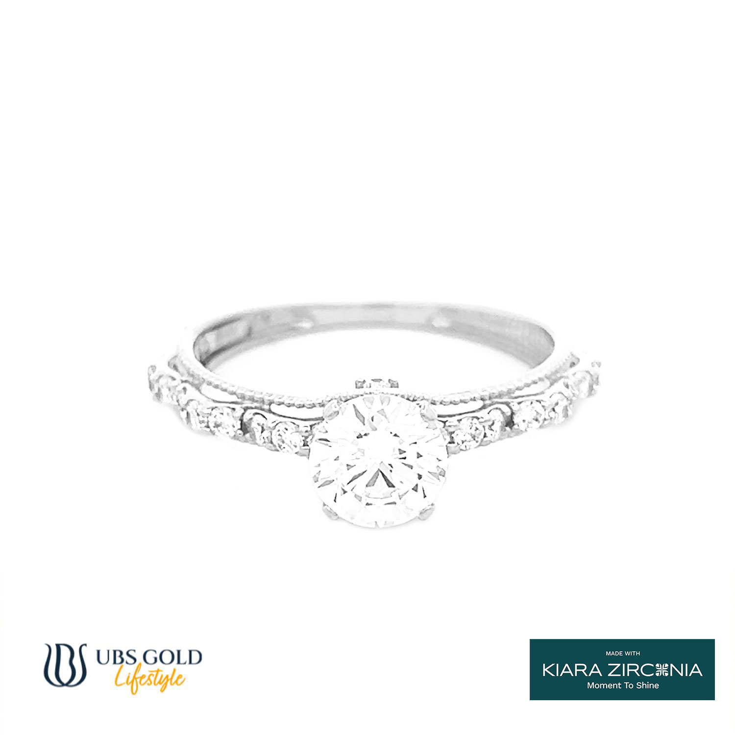 UBS Gold Cincin Emas Solitaire - Cc17078 - 17K