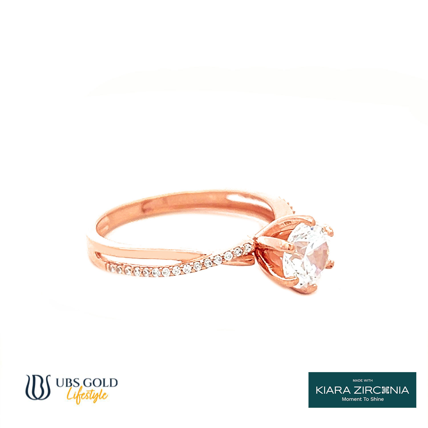 UBS Gold Cincin Emas Solitaire - Cc17095 - 17K