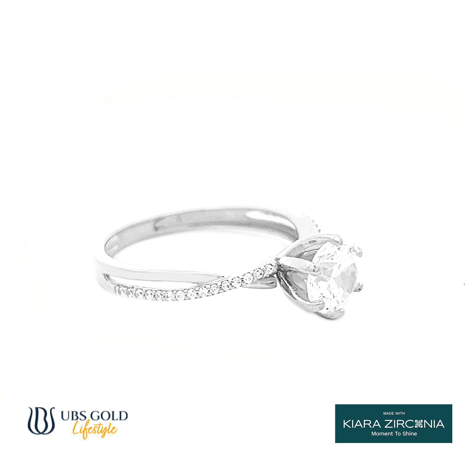 UBS Gold Cincin Emas Solitaire - Cc17095 - 17K