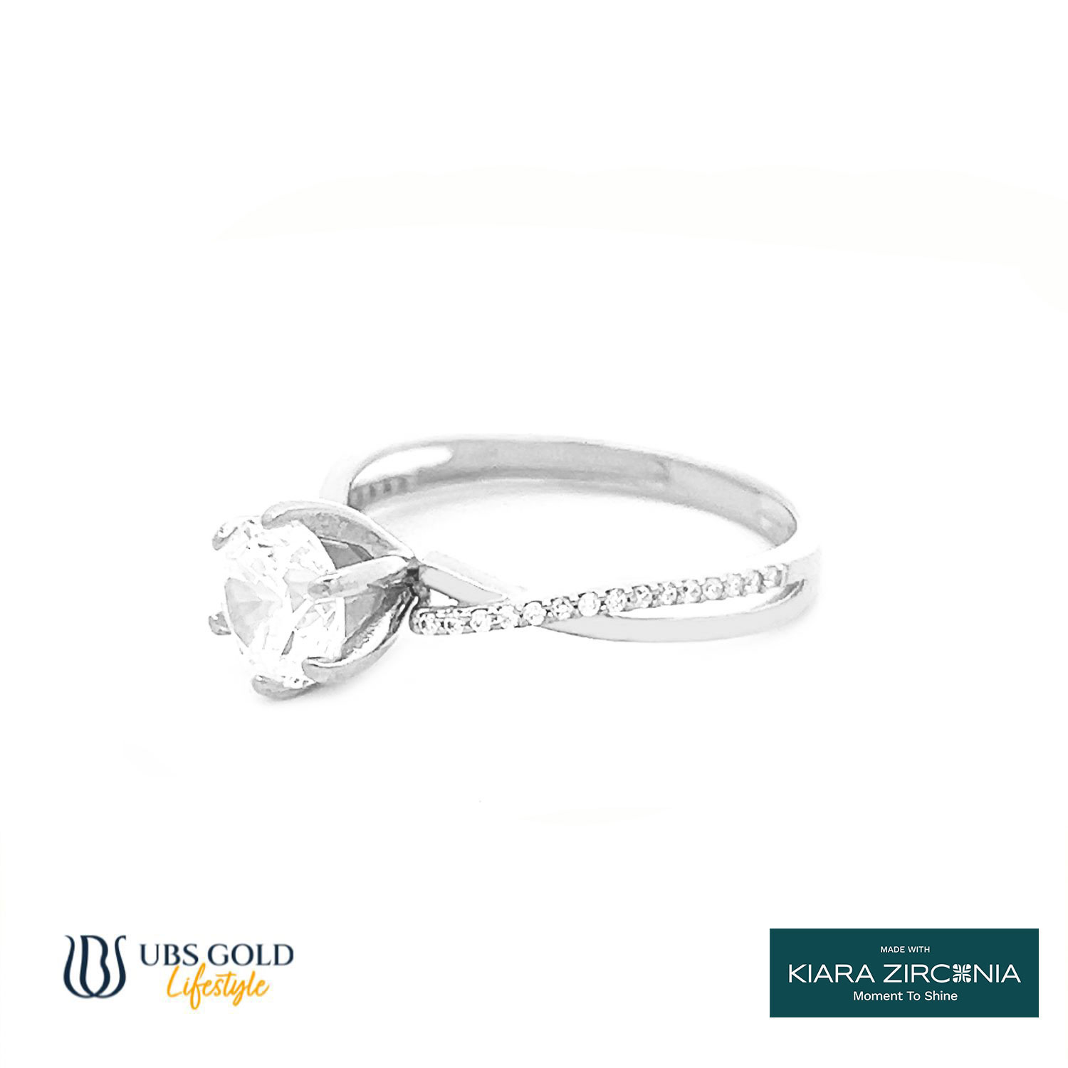 UBS Gold Cincin Emas Solitaire - Cc17095 - 17K