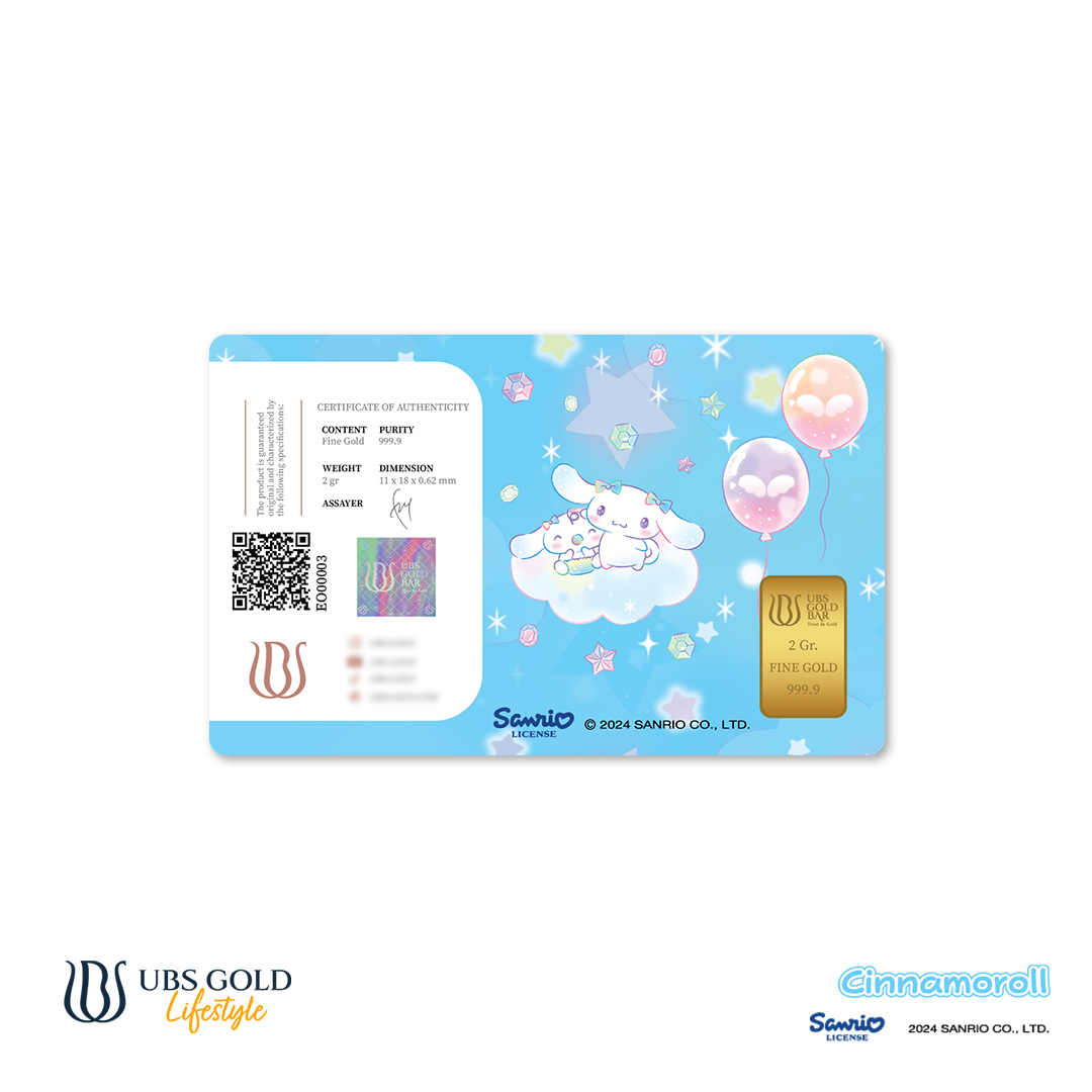 UBS Gold Logam Mulia Sanrio Cinnamoroll 2 Gr