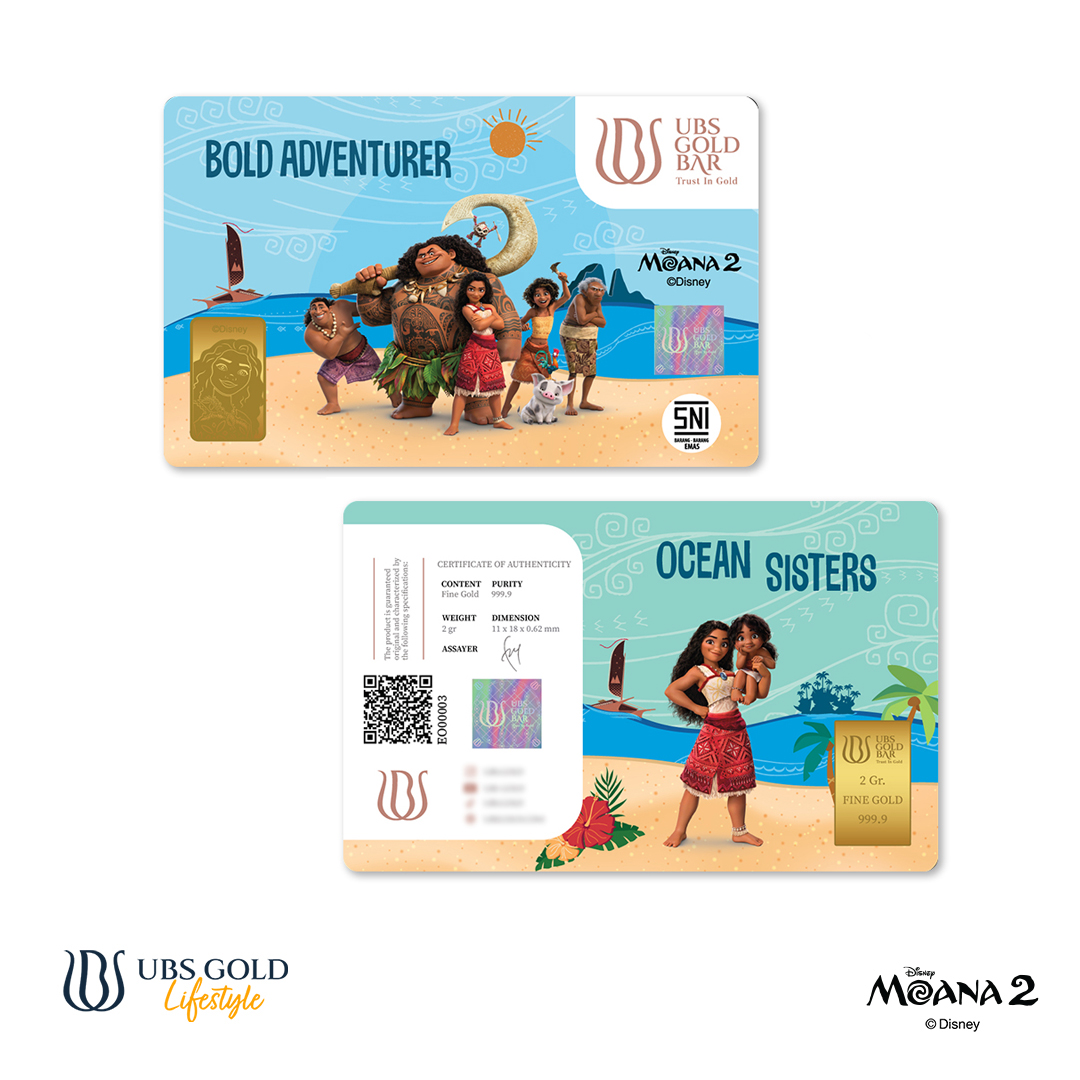 UBS Gold Logam Mulia Disney Princess Moana 2 Gr