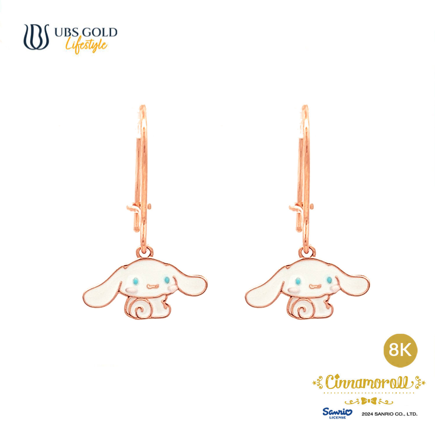 UBS Gold Anting Emas Sanrio Cinnamoroll - Aaz0038K - 8K