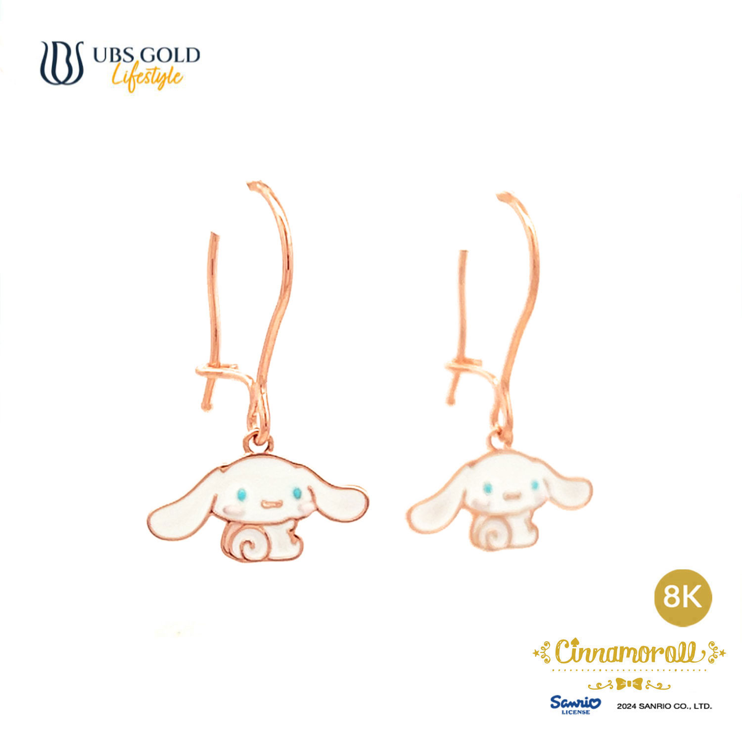 UBS Gold Anting Emas Sanrio Cinnamoroll - Aaz0038K - 8K