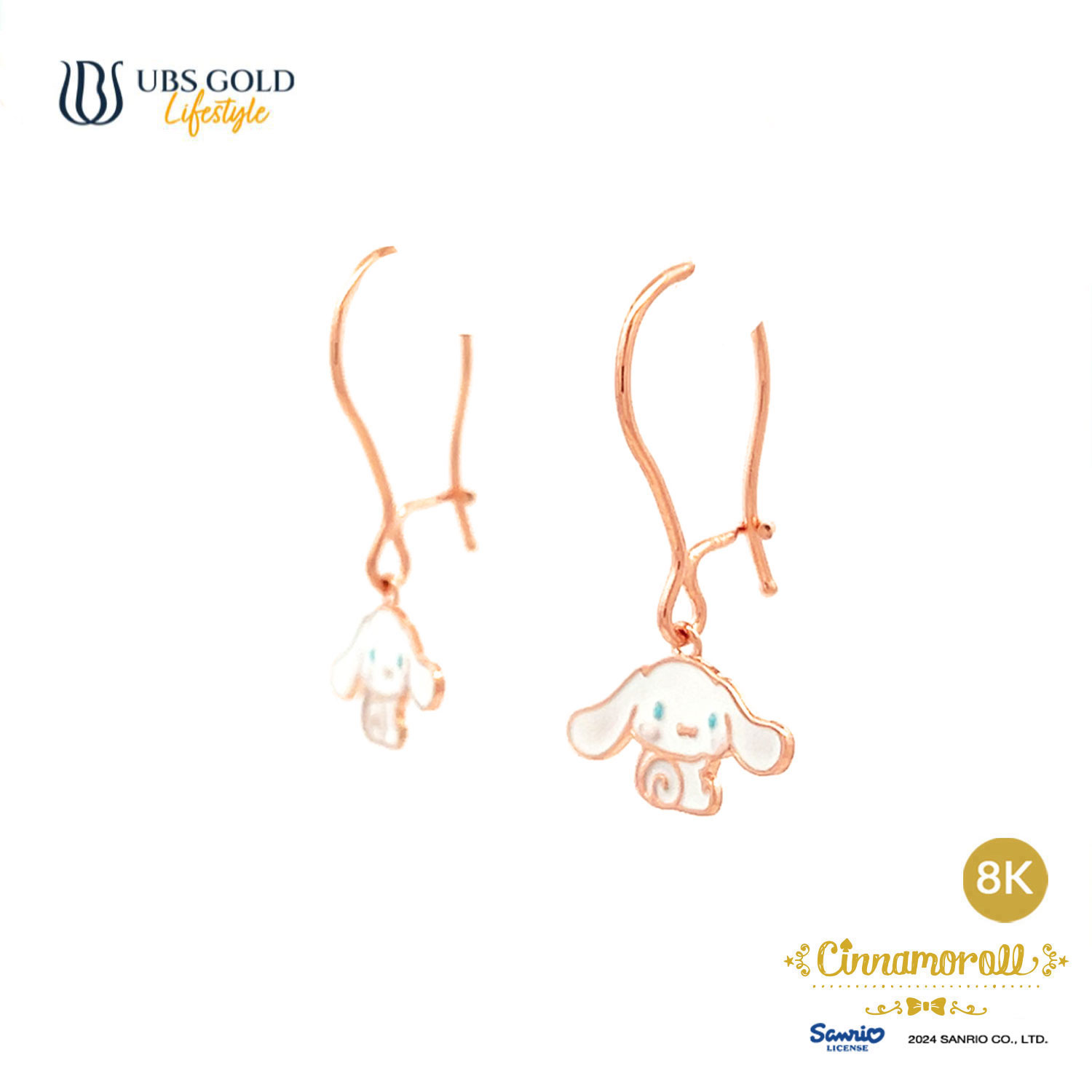 UBS Gold Anting Emas Sanrio Cinnamoroll - Aaz0038K - 8K