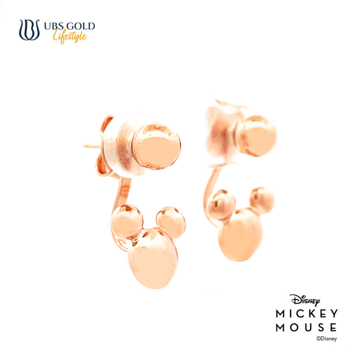 UBS Gold Anting Emas Disney Mickey Mouse - Awy0029 - 17K