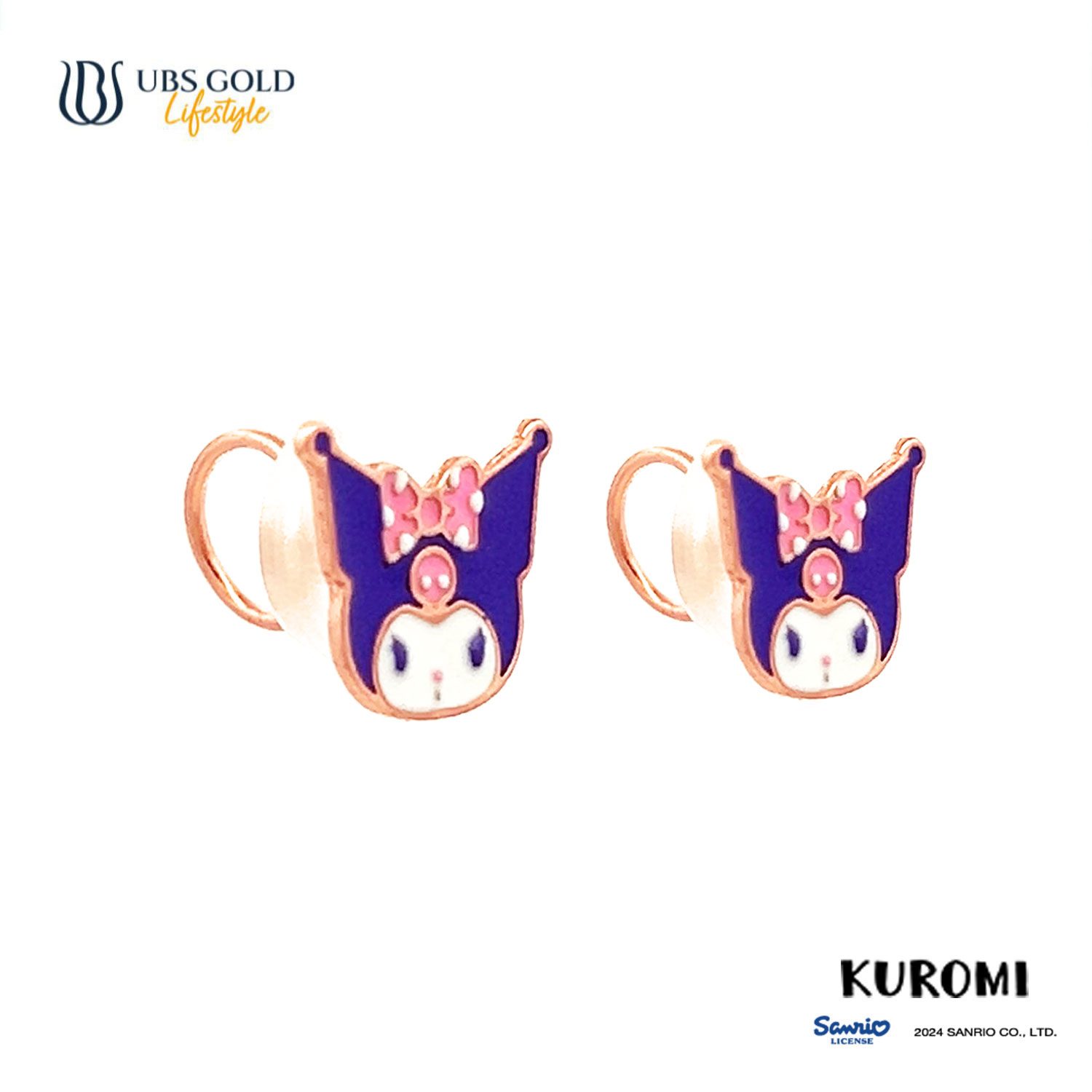 UBS Gold Anting Emas Anak Sanrio Kuromi - Awz0009 - 17K