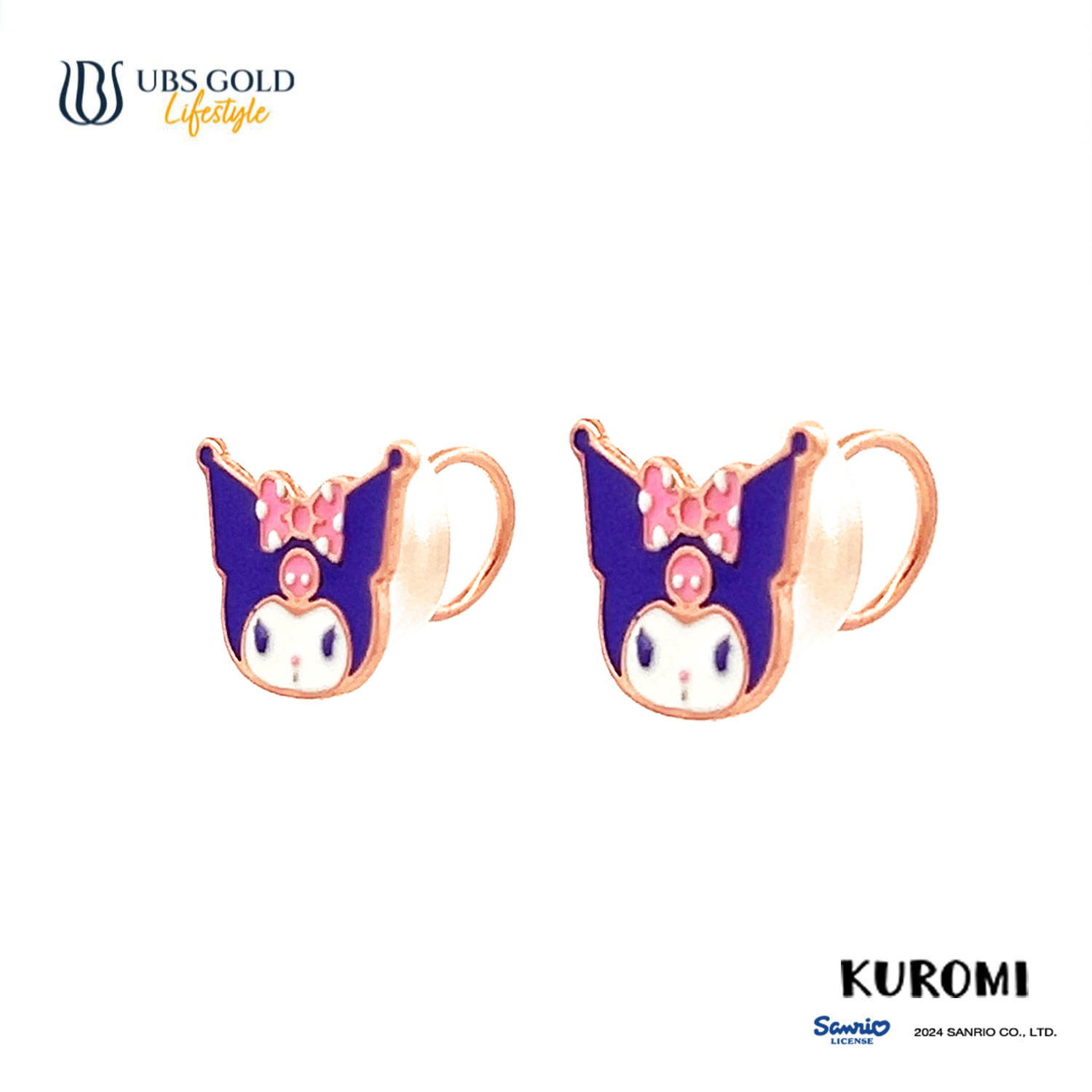 UBS Gold Anting Emas Anak Sanrio Kuromi - Awz0009 - 17K