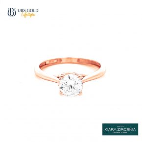 UBS Gold Cincin Emas Solitaire - Cc17046 - 17K