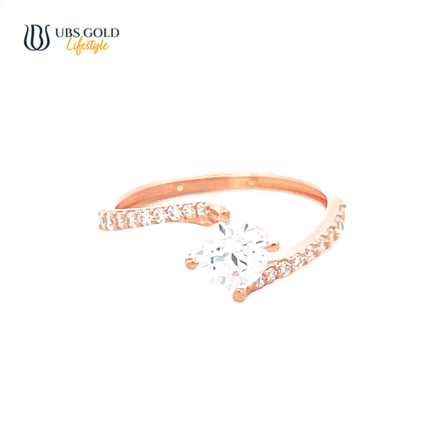 UBS Gold Cincin Emas Solitaire - Cc17155 - 17K