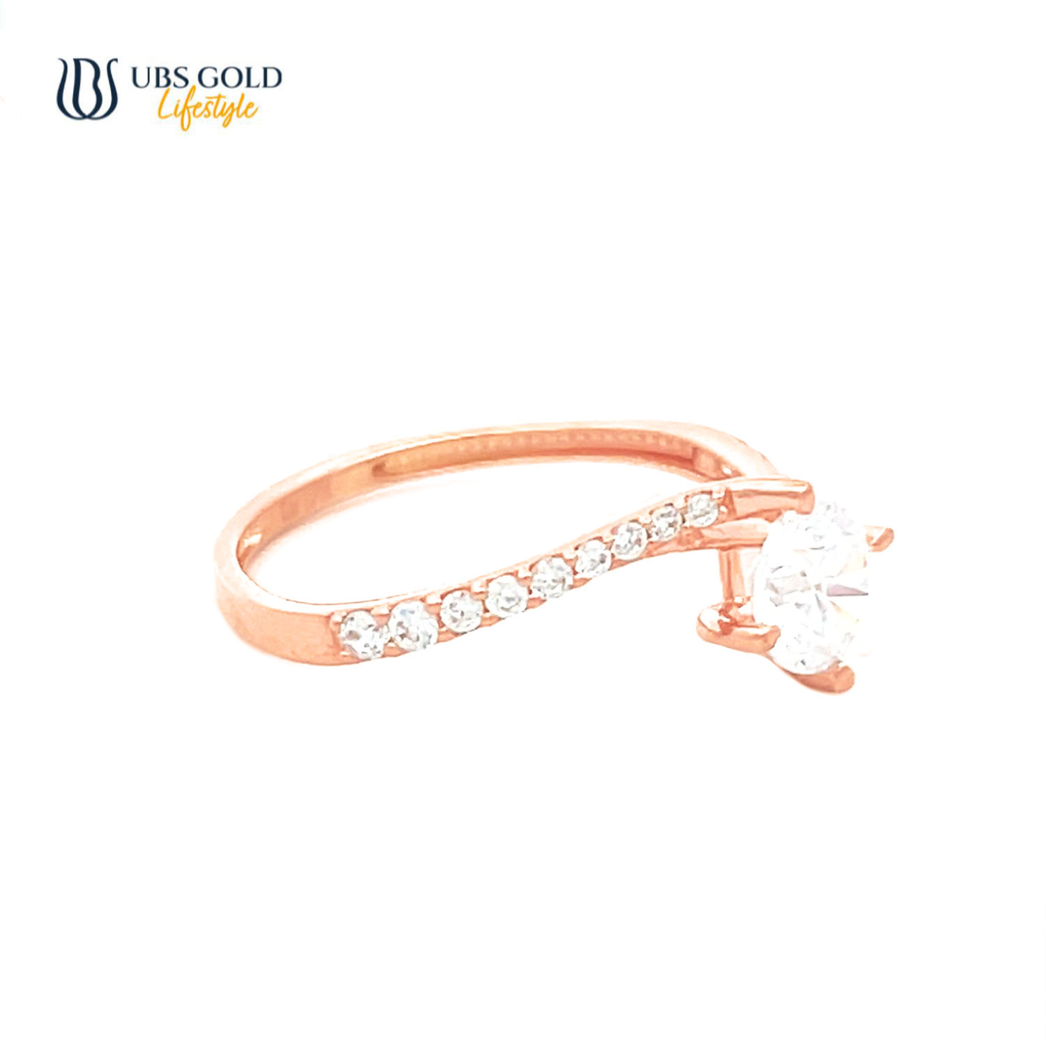 UBS Gold Cincin Emas Solitaire - Cc17155 - 17K