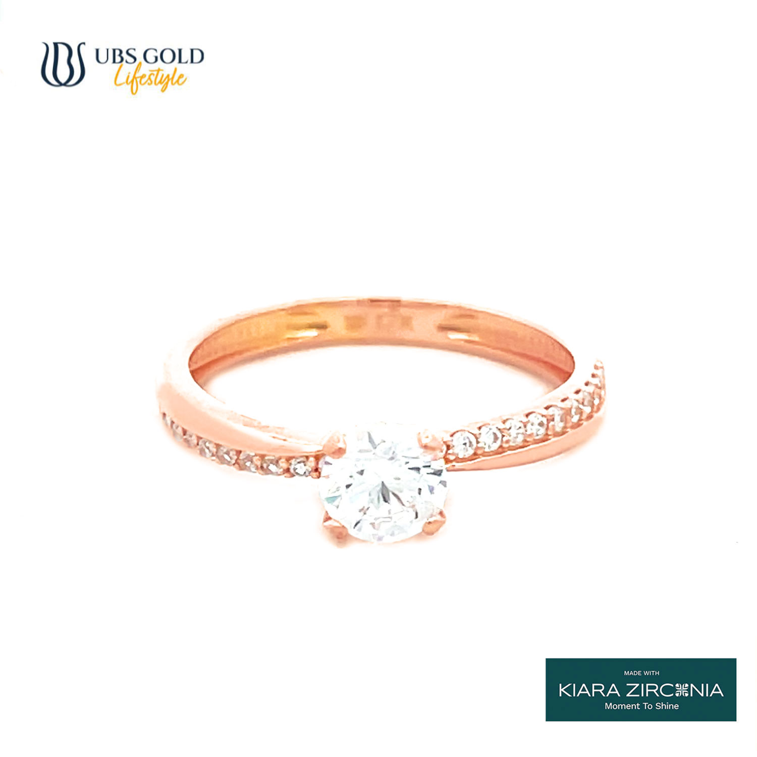 UBS Gold Cincin Emas Solitaire - Cc17199 - 17K