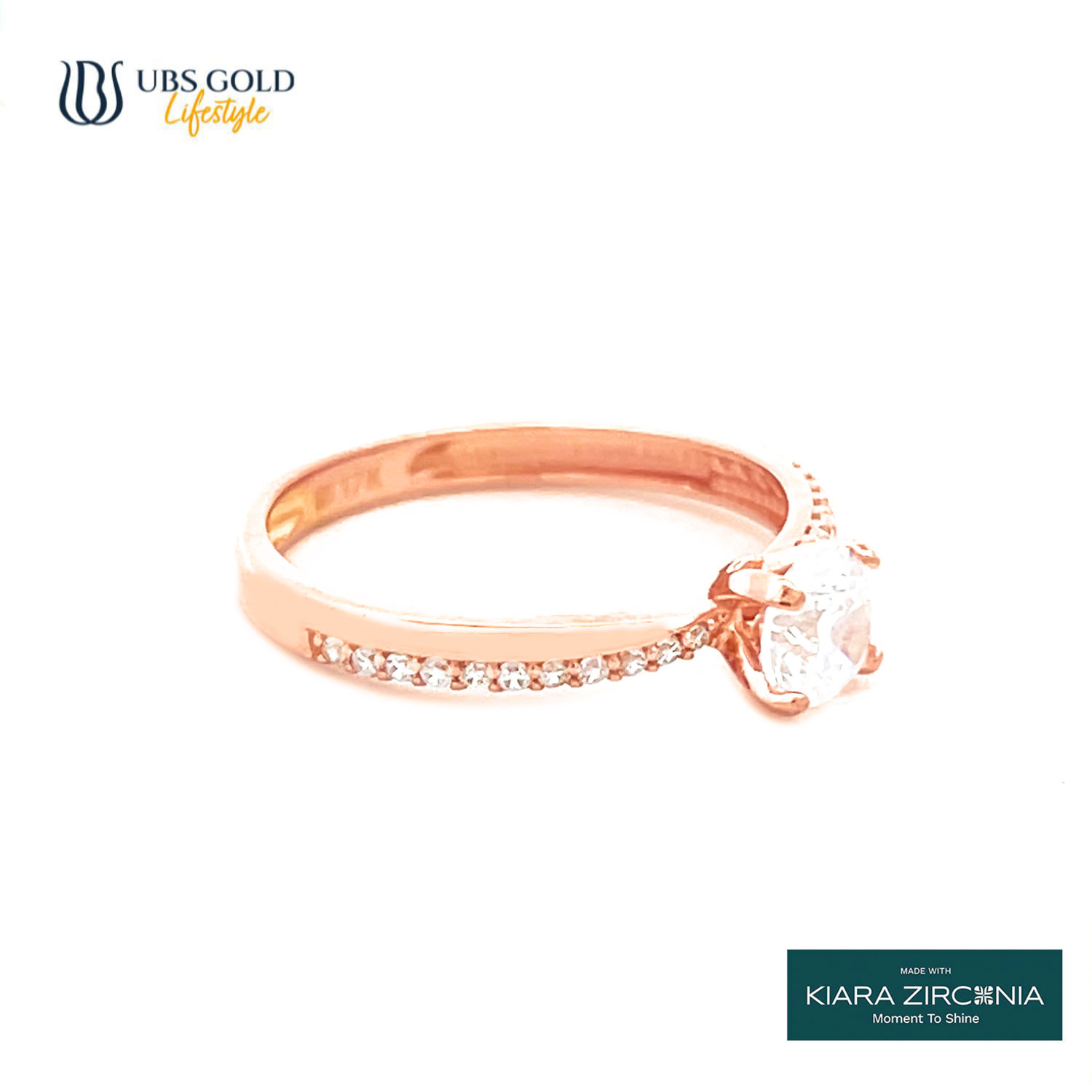 UBS Gold Cincin Emas Solitaire - Cc17199 - 17K