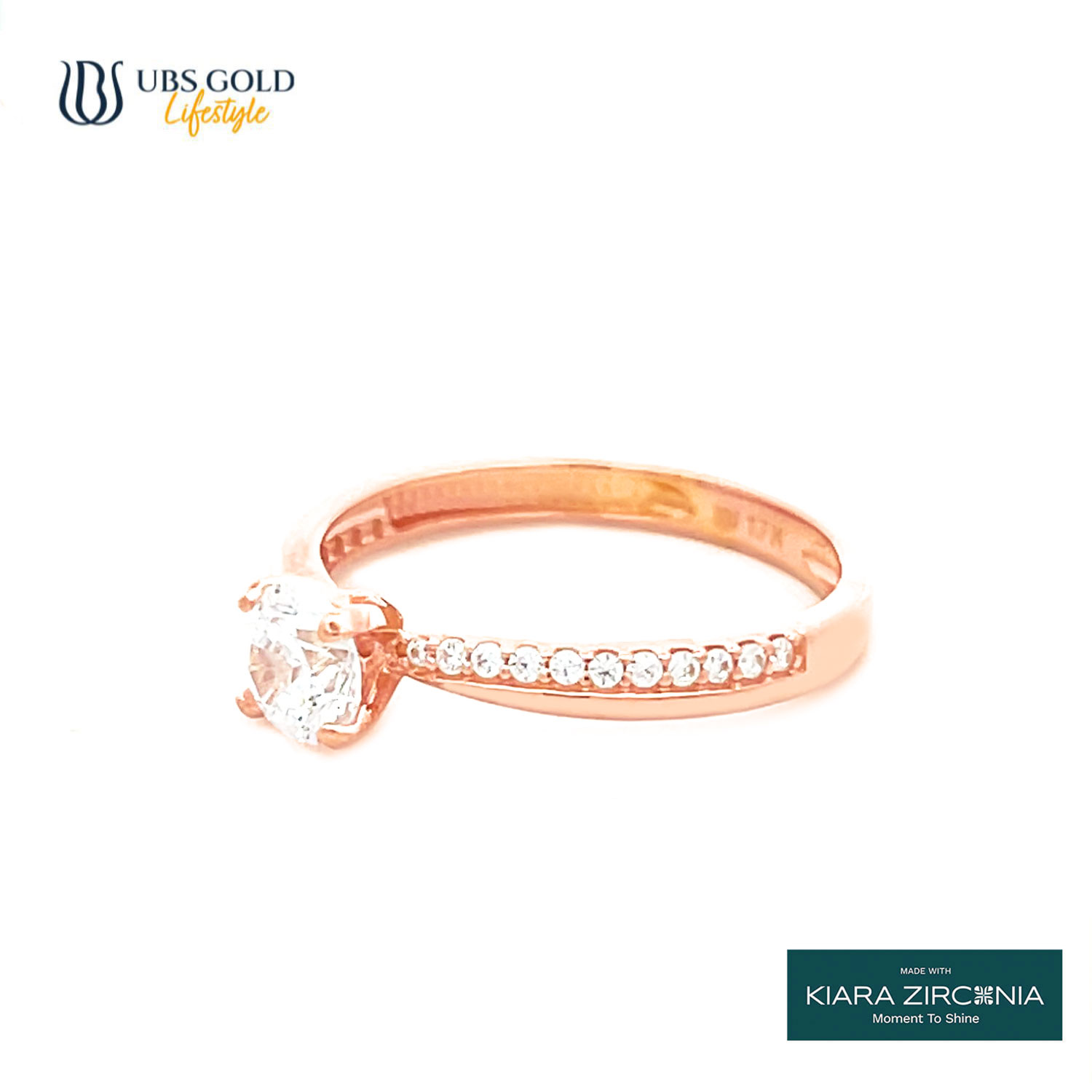 UBS Gold Cincin Emas Solitaire - Cc17199 - 17K