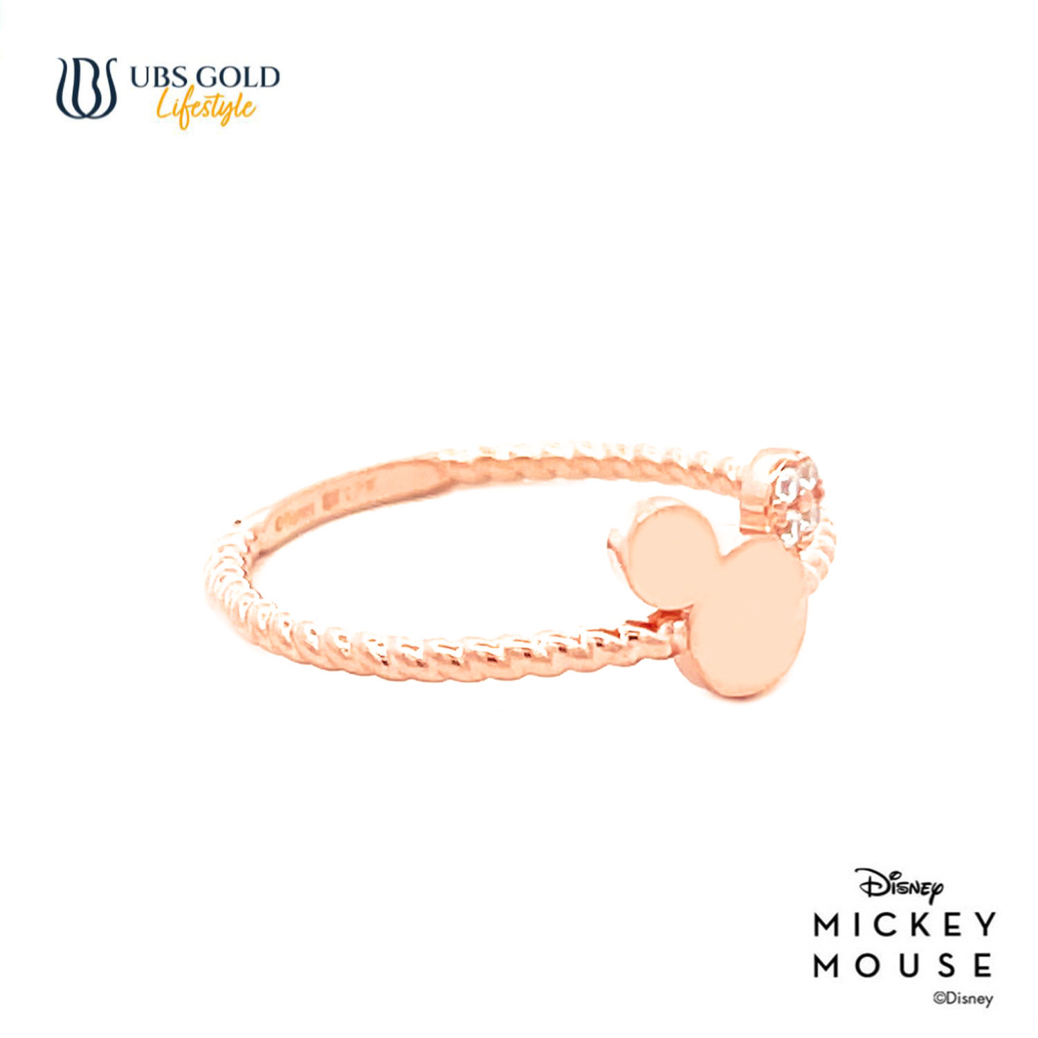 UBS Gold Cincin Emas Disney Mickey Mouse - Ccy0207 - 17K