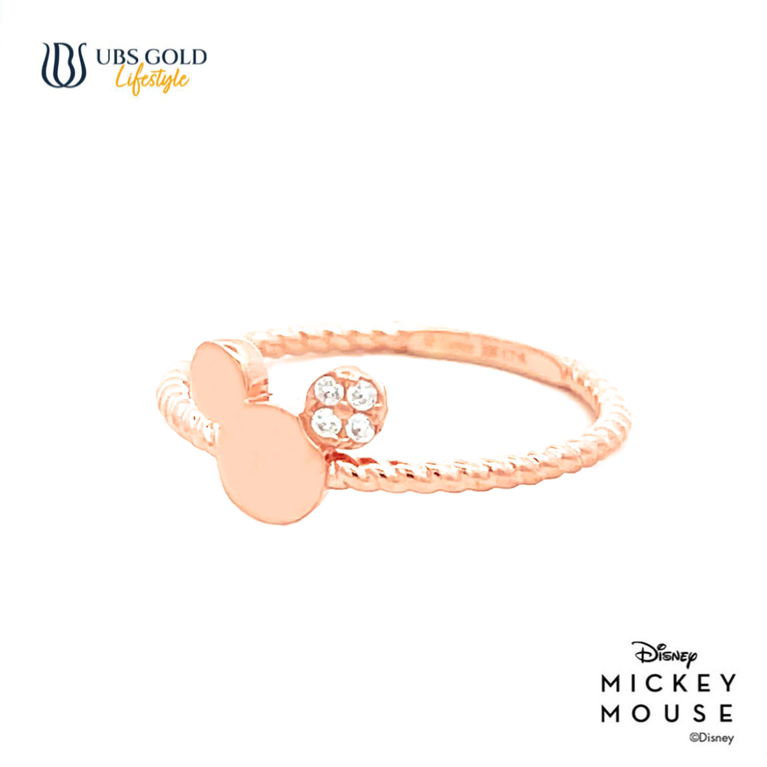 UBS Gold Cincin Emas Disney Mickey Mouse - Ccy0207 - 17K