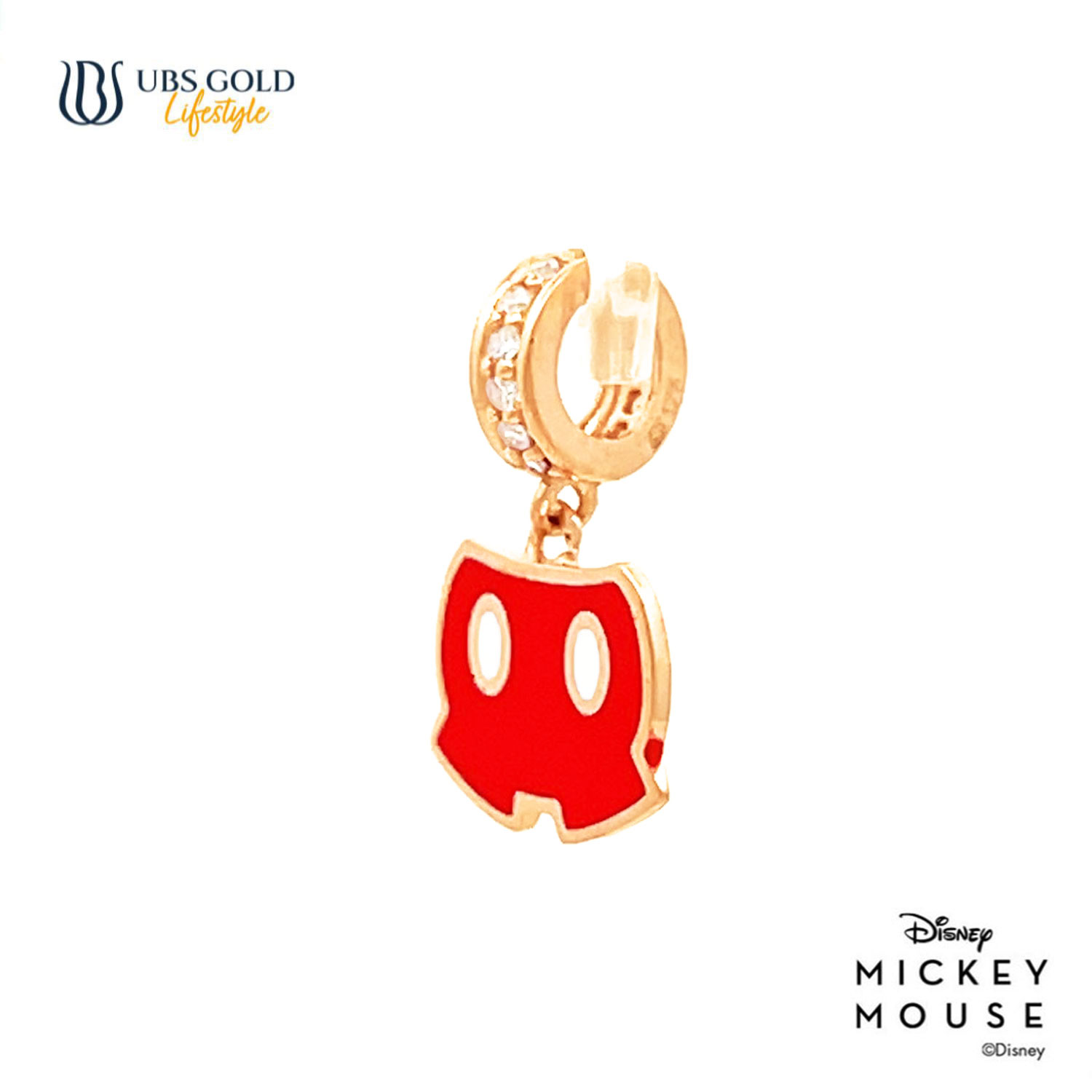 UBS Gold Liontin Emas Disney Mickey Mouse - Cly0035 - 17K