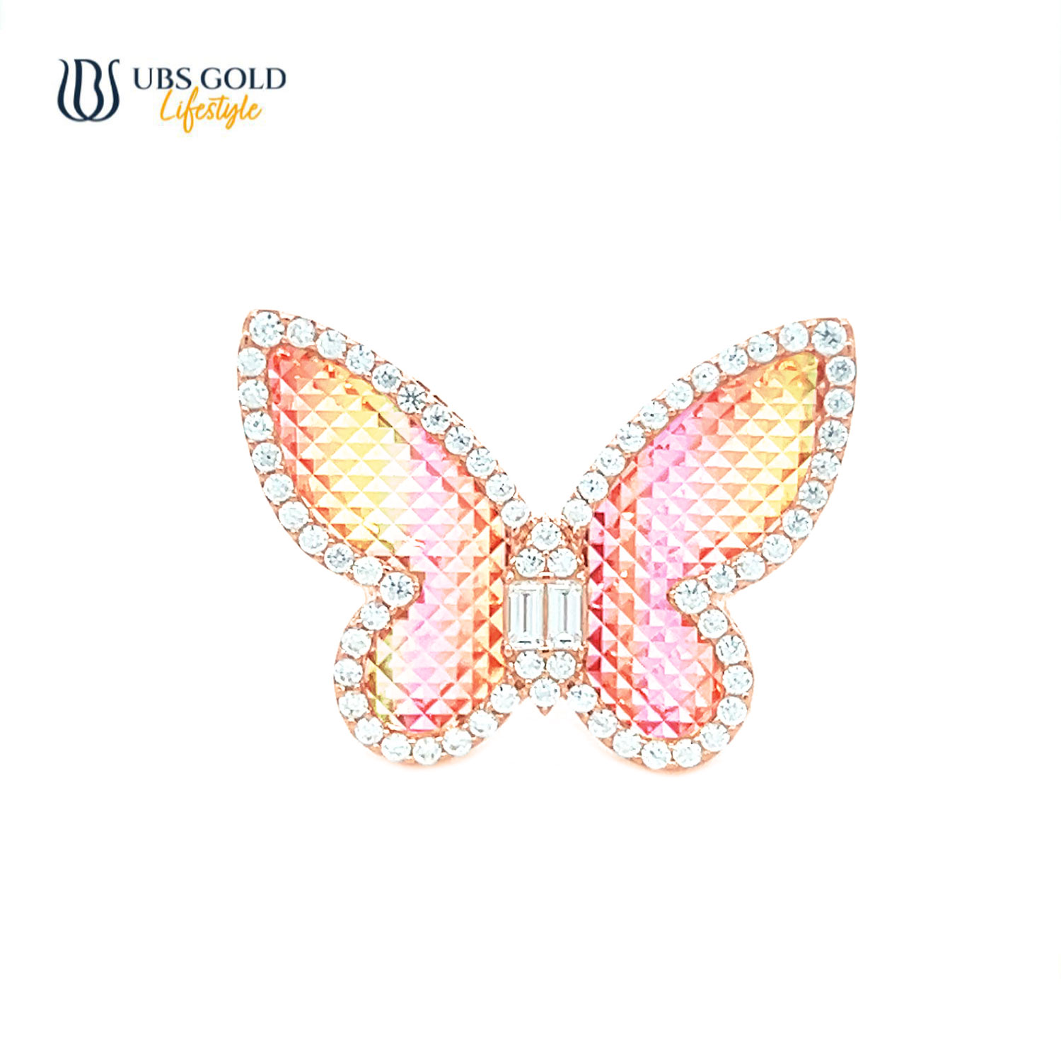 UBS Gold Cincin Emas Millie Molly Rainbow - E6c0014 - 17K