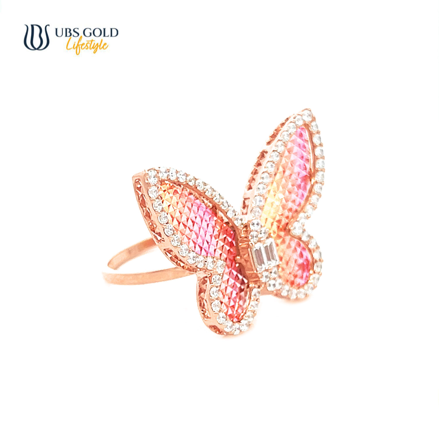 UBS Gold Cincin Emas Millie Molly Rainbow - E6c0014 - 17K