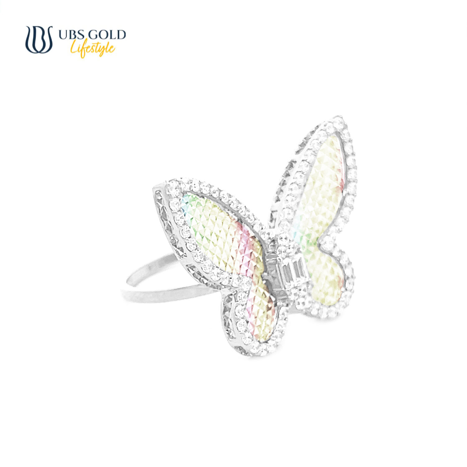 UBS Gold Cincin Emas Millie Molly Rainbow - E6c0014 - 17K