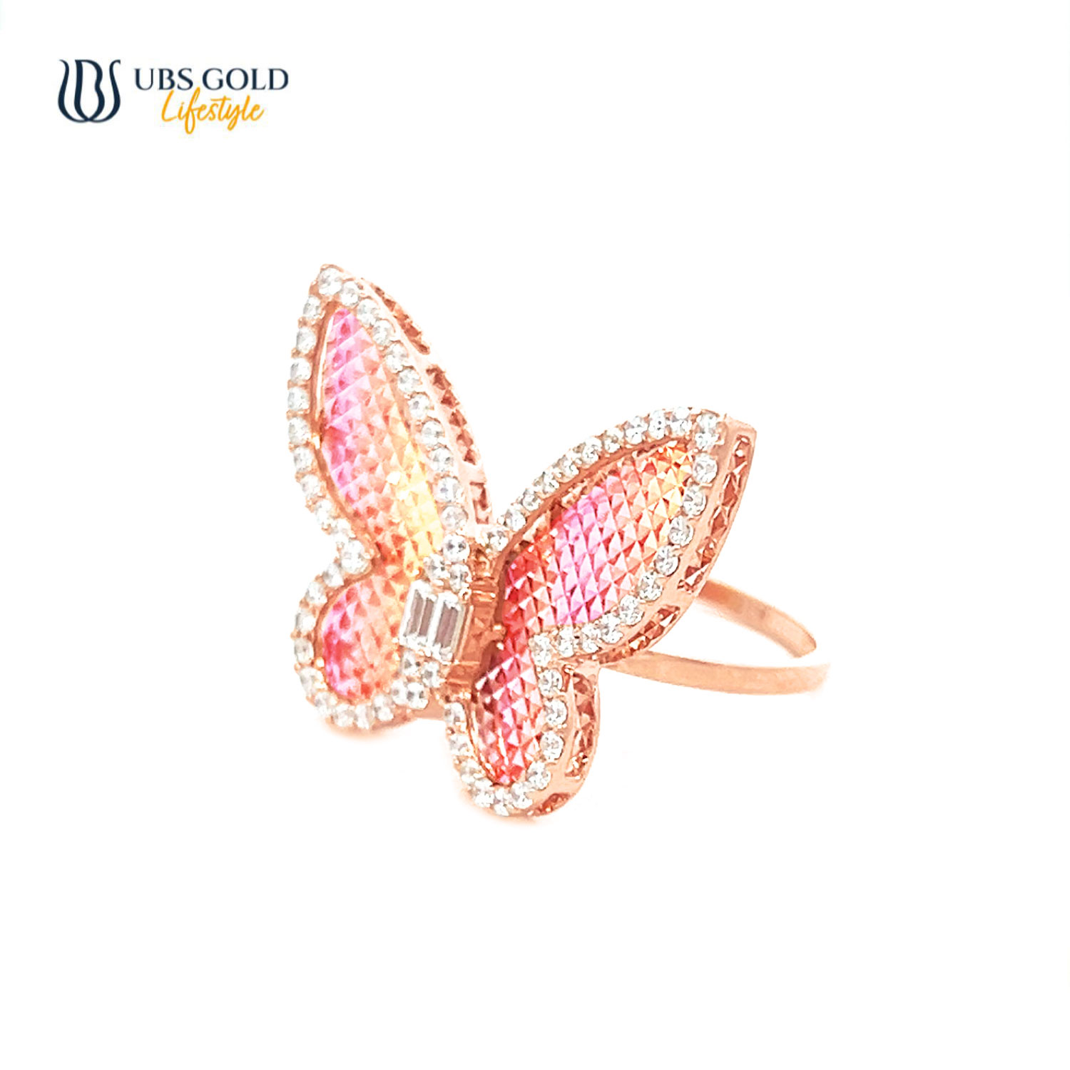 UBS Gold Cincin Emas Millie Molly Rainbow - E6c0014 - 17K