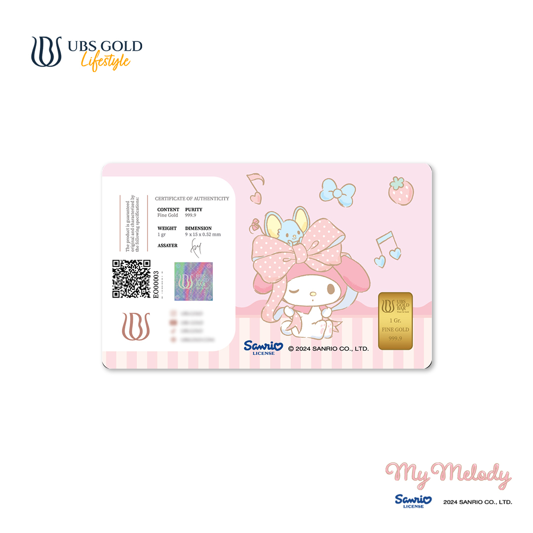 UBS Gold Logam Mulia Sanrio My Melody Ribbon 1 Gr