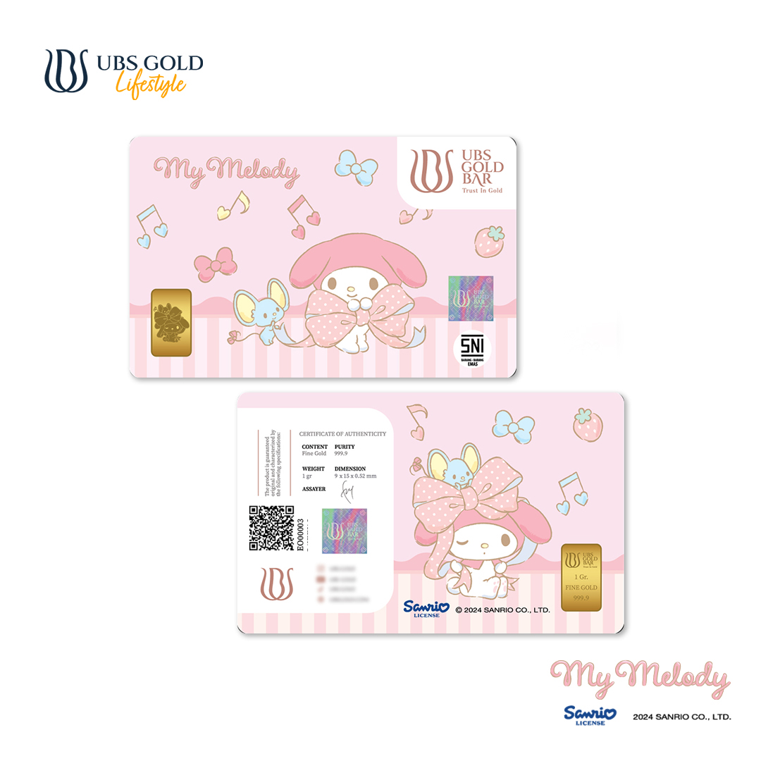 UBS Gold Logam Mulia Sanrio My Melody Ribbon 1 Gr