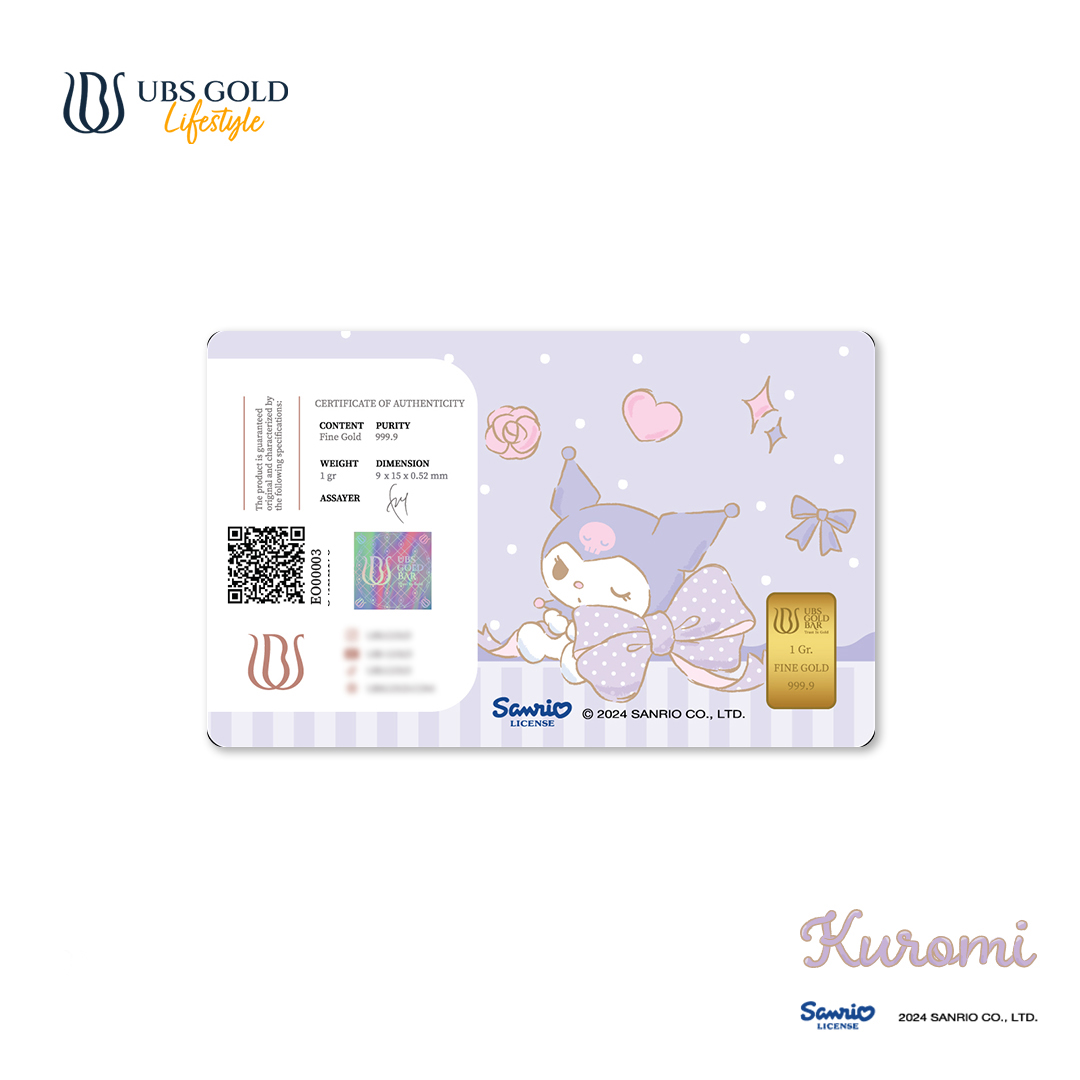 UBS Gold Logam Mulia Sanrio Kuromi Ribbon 1 Gr